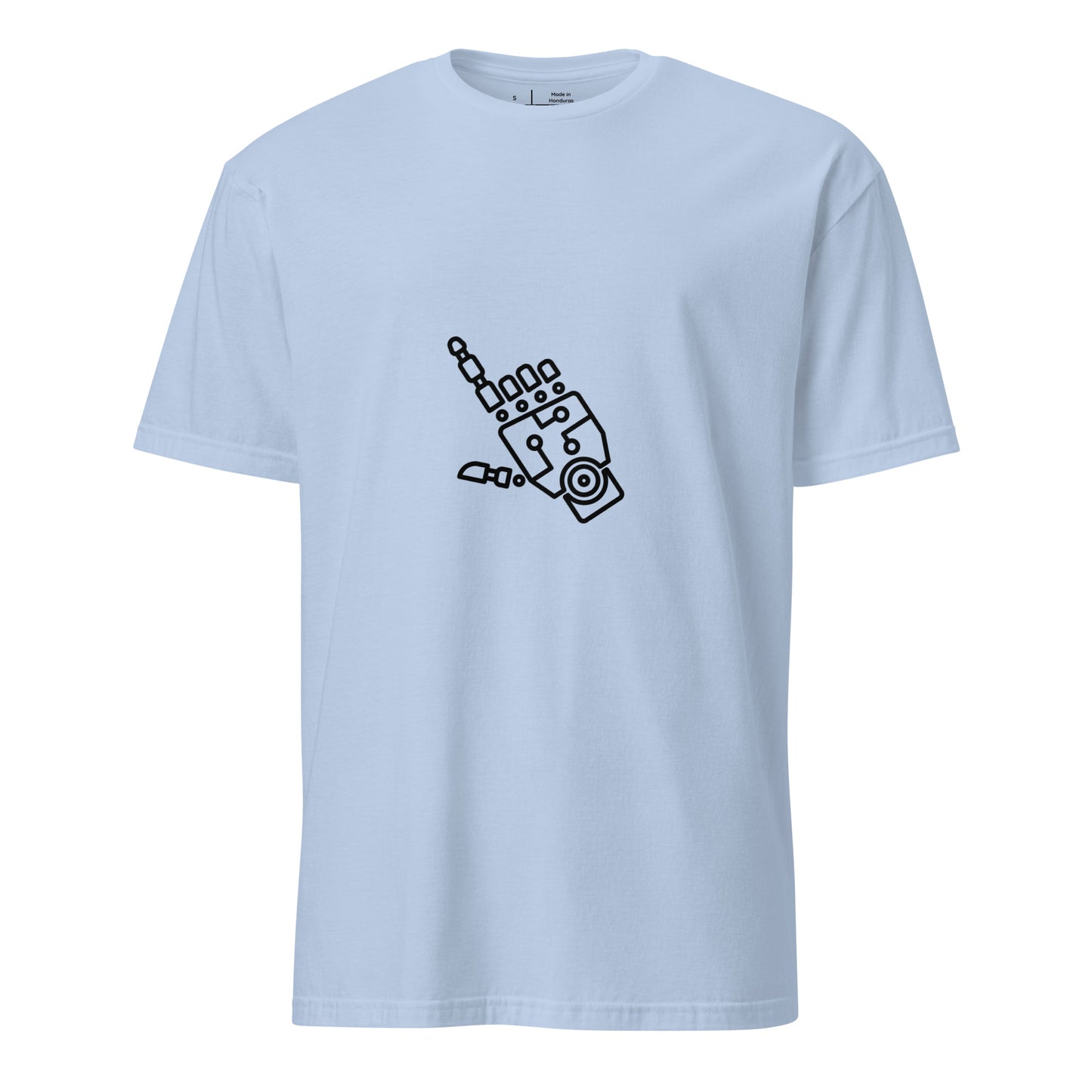 The Hand Of Bot - Digital Gesture - Short-Sleeve Unisex T-Shirt - Graphic Tee - Light Blue - Front