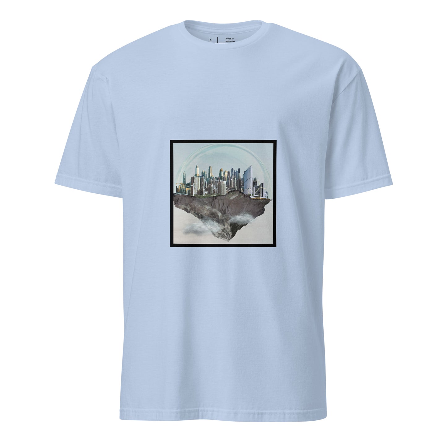 Utopia - City In The Clouds - Short-Sleeve Unisex T-Shirt - Graphic Tee - Light Blue - Front