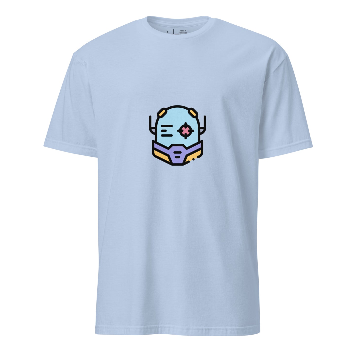 Cyber Helmet - Target Acquired - Short-Sleeve Unisex T-Shirt - Graphic Tee - Light Blue - Front