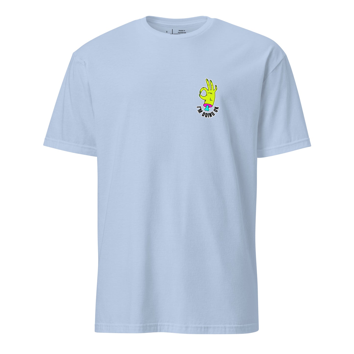I'm OK - Zombie Hand - Short-Sleeve Unisex T-Shirt - Graphic Tee - Light Blue - Front