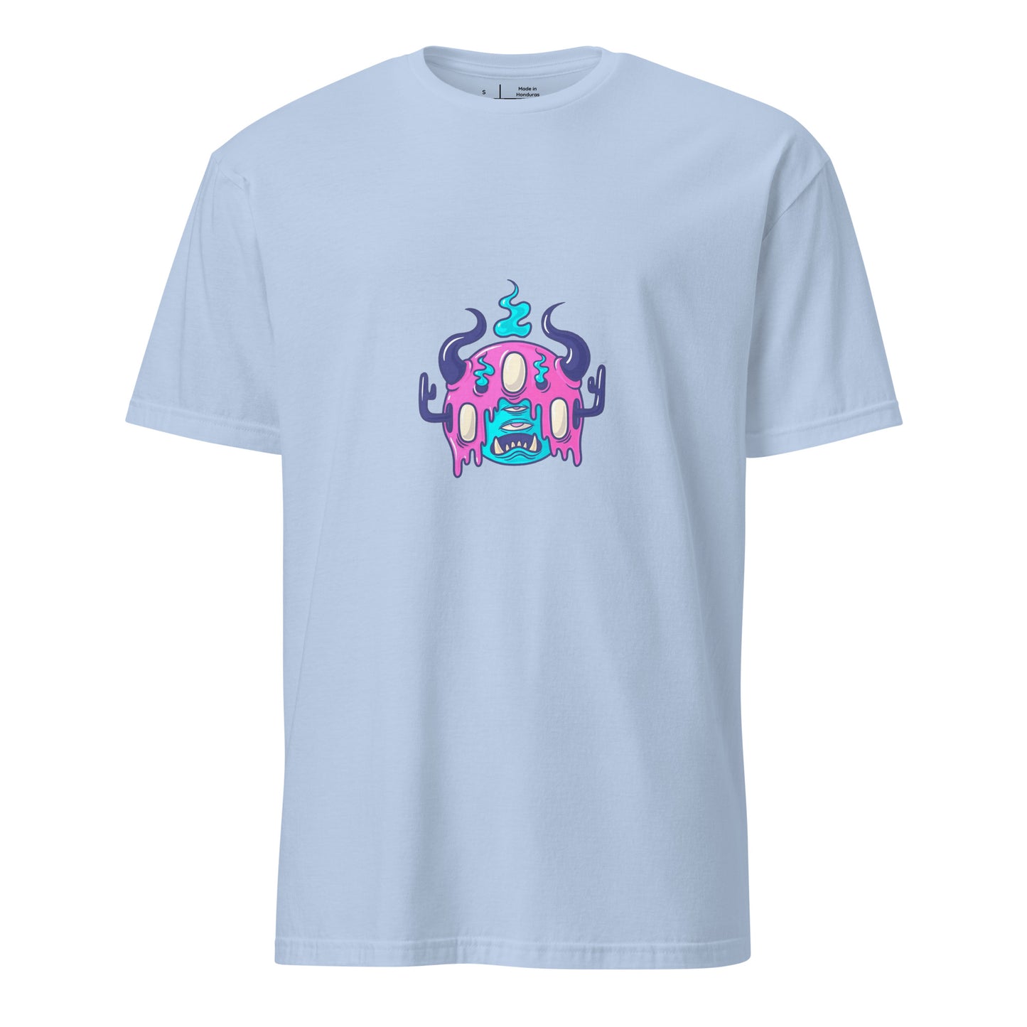 Monsta 3 - Urban Monsta Collection - Short-Sleeve Unisex T-Shirt - Graphic Tee - Light Blue - Front