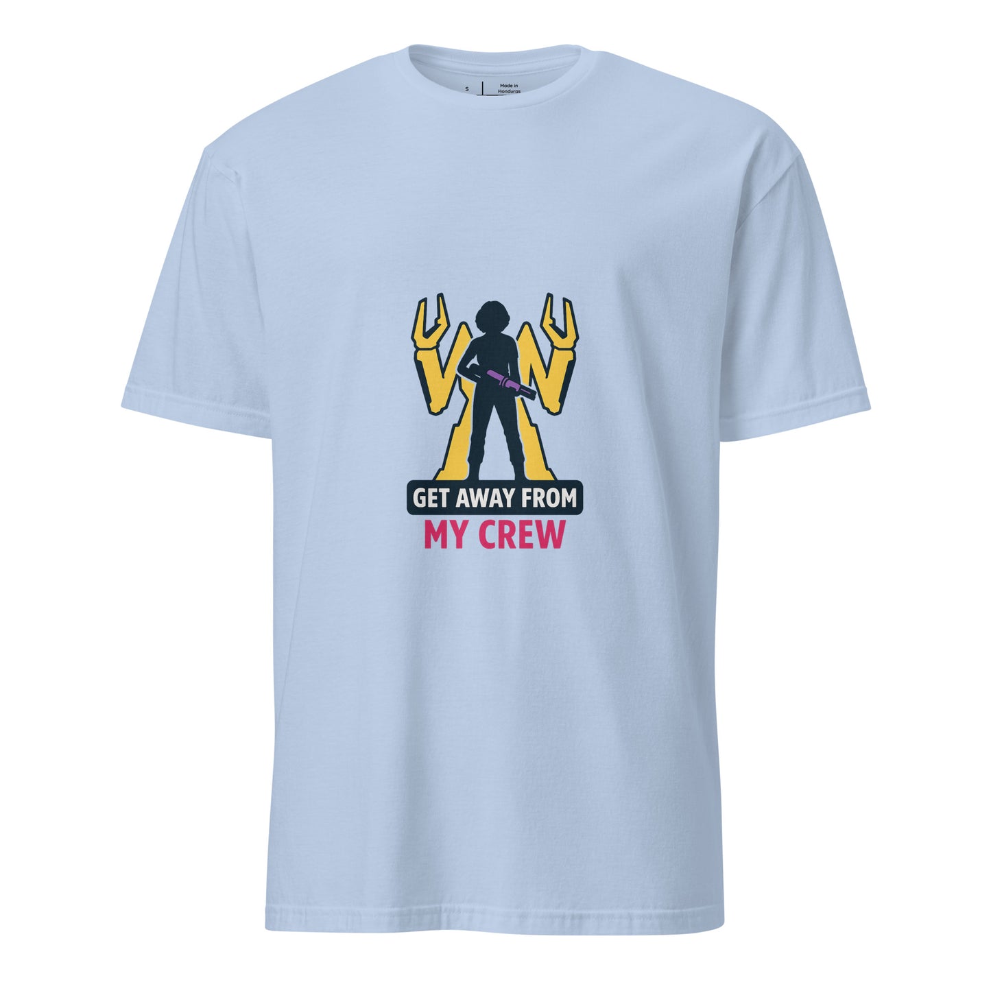 Get Away From My Crew — Ripley’s Fierce Protector - Short-Sleeve Unisex T-Shirt - Graphic Tee - Light Blue - Front