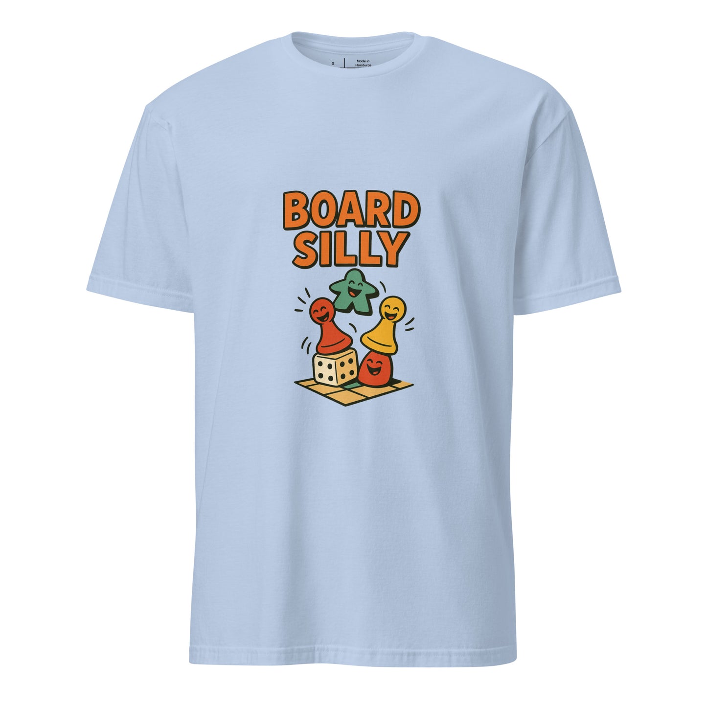 Board Silly – Ultimate Board Game - Short-Sleeve Unisex T-Shirt - Graphic Tee - Light Blue - Front