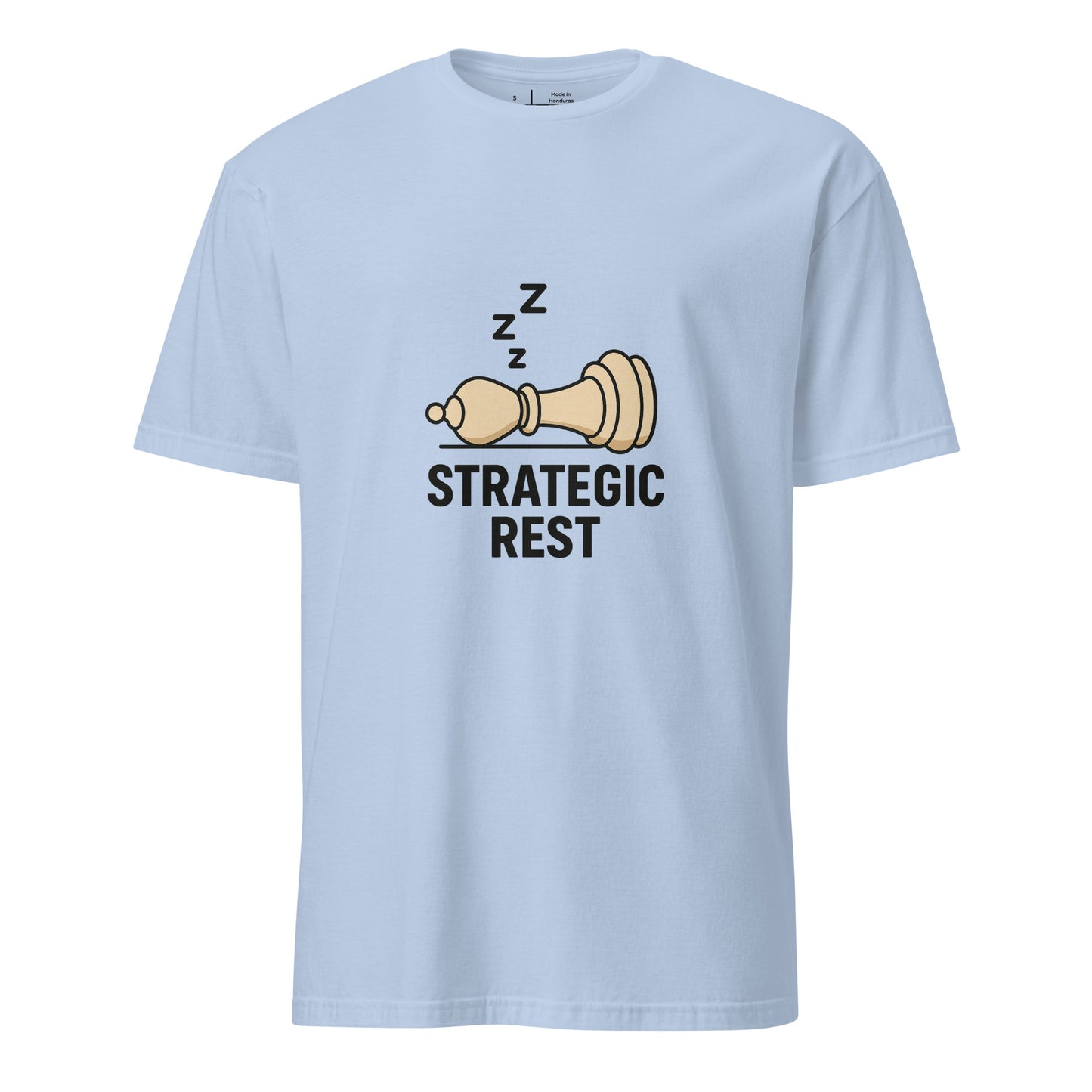 Strategic Rest – The Smart Way To Recharge - Short-Sleeve Unisex T-Shirt - Graphic Tee - Light Blue - Front