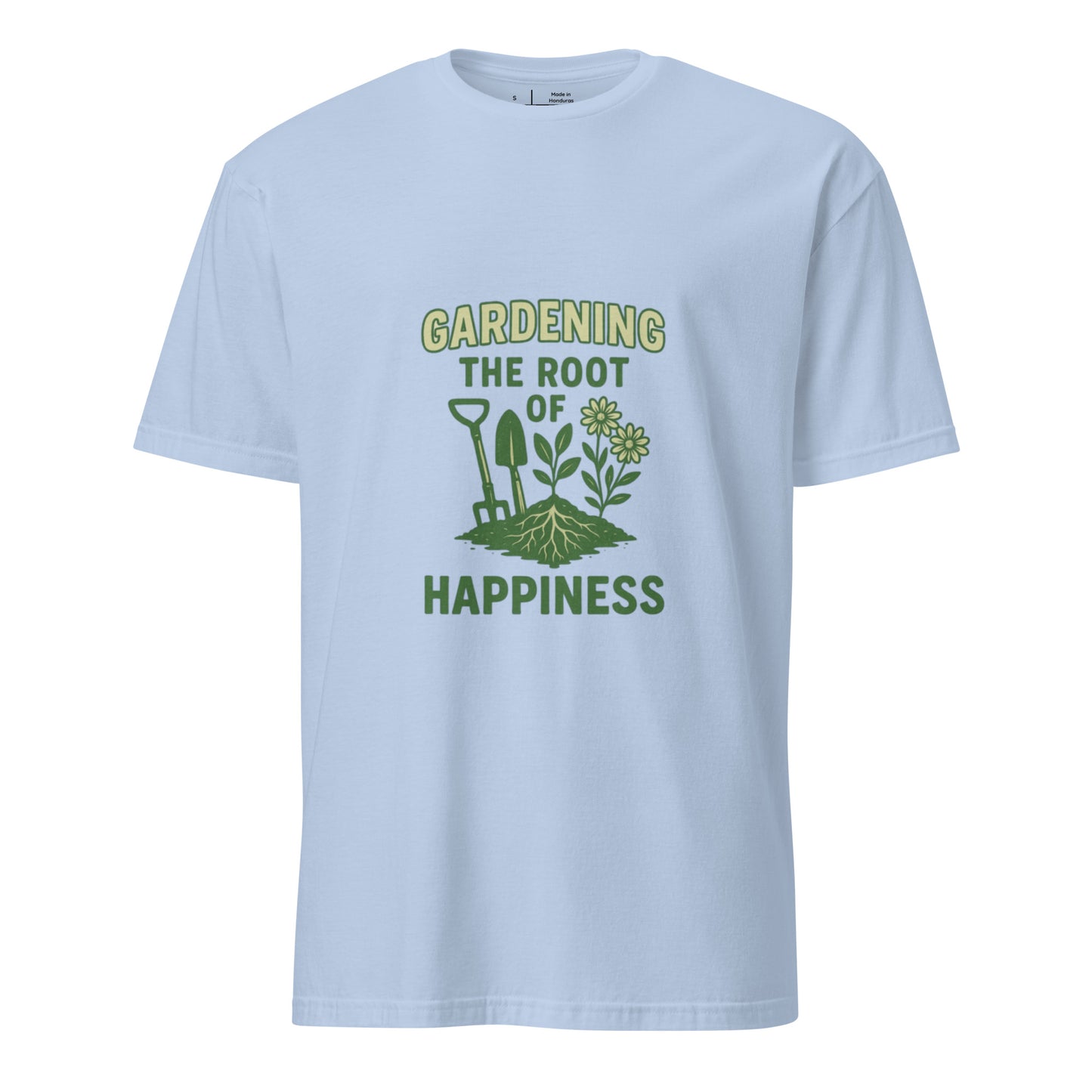 Root Of Happiness - Nature Lover’s - Short-Sleeve Unisex T-Shirt - Graphic Tee - Light Blue - Front