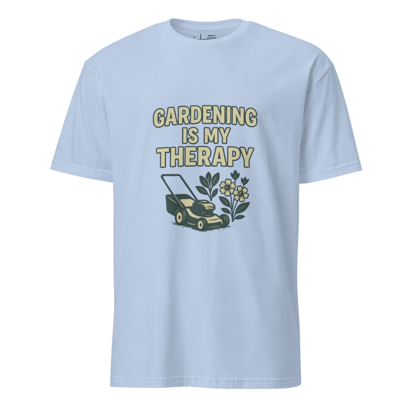 Gardening Is My Therapy - Relax & Replant - Short-Sleeve Unisex T-Shirt - Graphic Tee - Light Blue - Front
