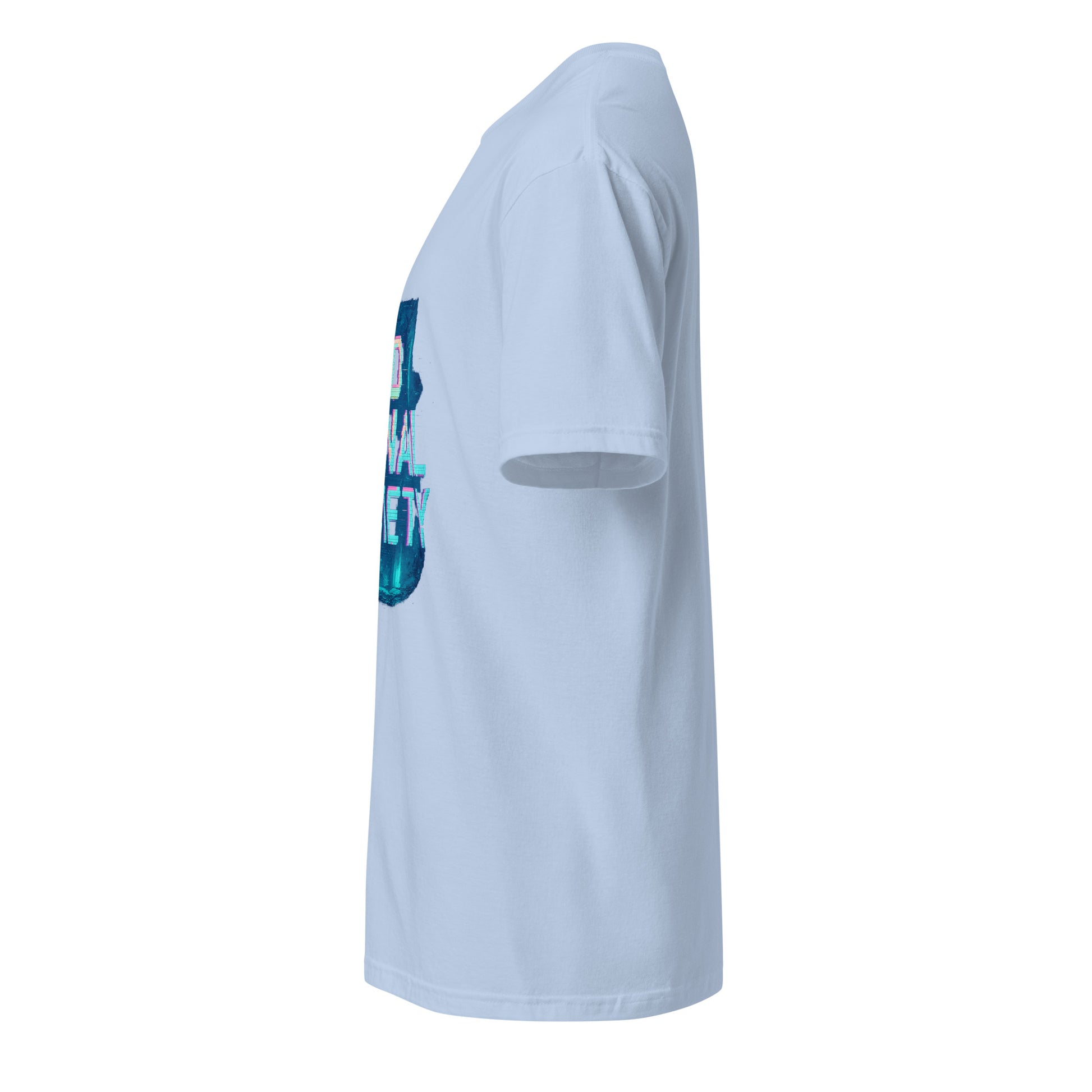 No Signal Society - Digital Detox - Short-Sleeve Unisex T-Shirt - Graphic Tee - Light Blue - Left side