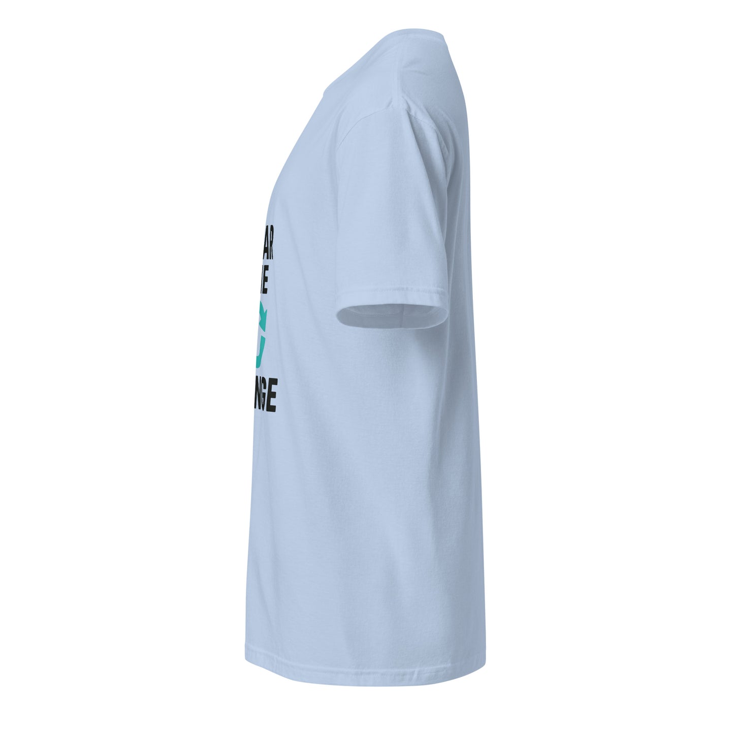Wear The Change - Conscious Style - Short-Sleeve Unisex T-Shirt - Graphic Tee - Light Blue - Left side