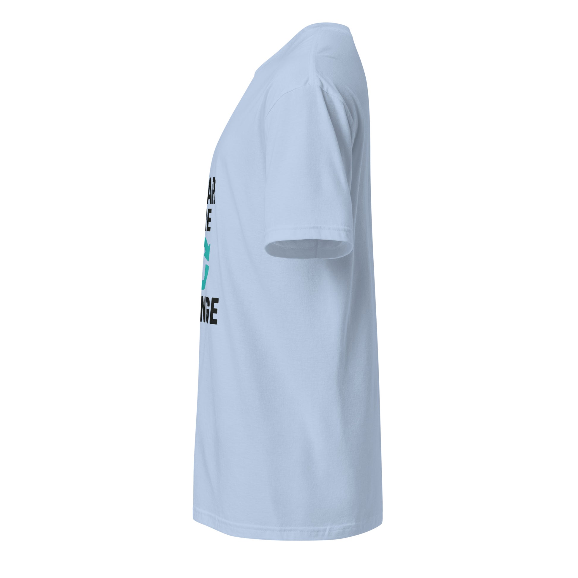 Wear The Change - Conscious Style - Short-Sleeve Unisex T-Shirt - Graphic Tee - Light Blue - Left side
