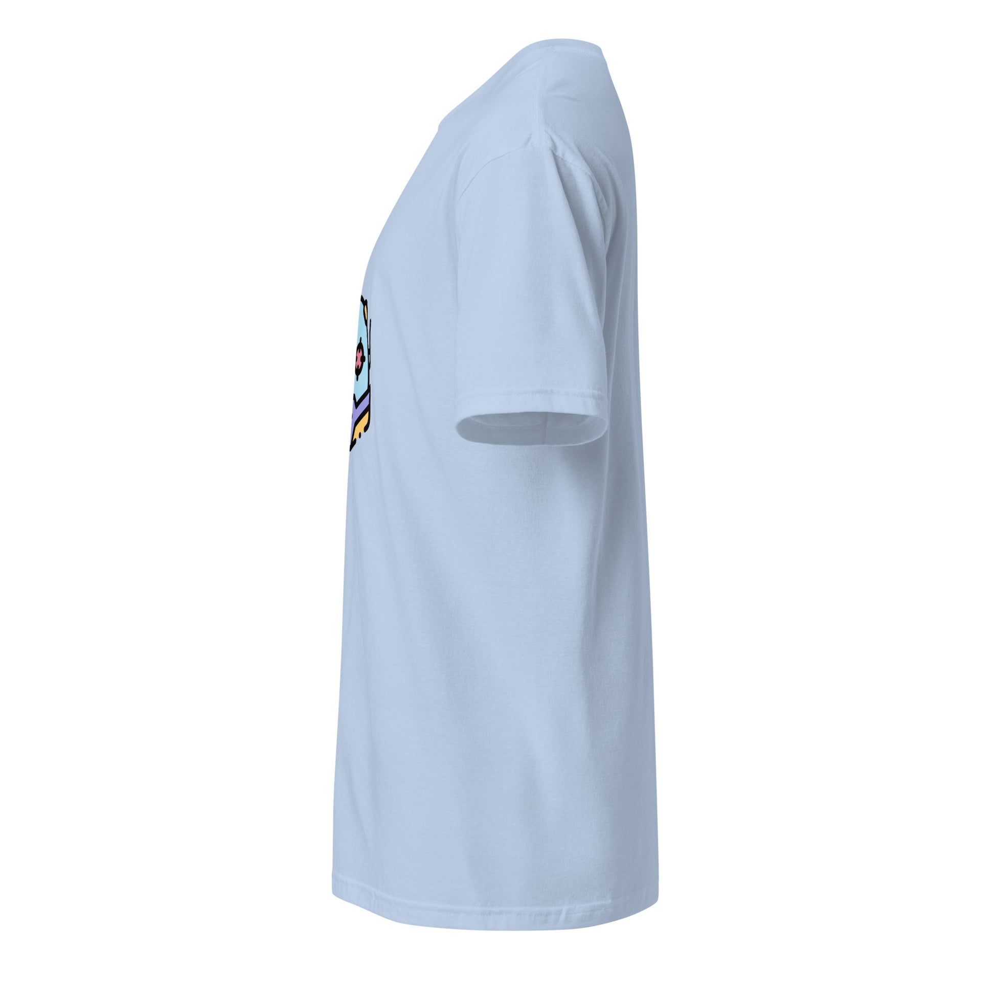 Cyber Helmet - Target Acquired - Short-Sleeve Unisex T-Shirt - Graphic Tee - Light Blue - Left side