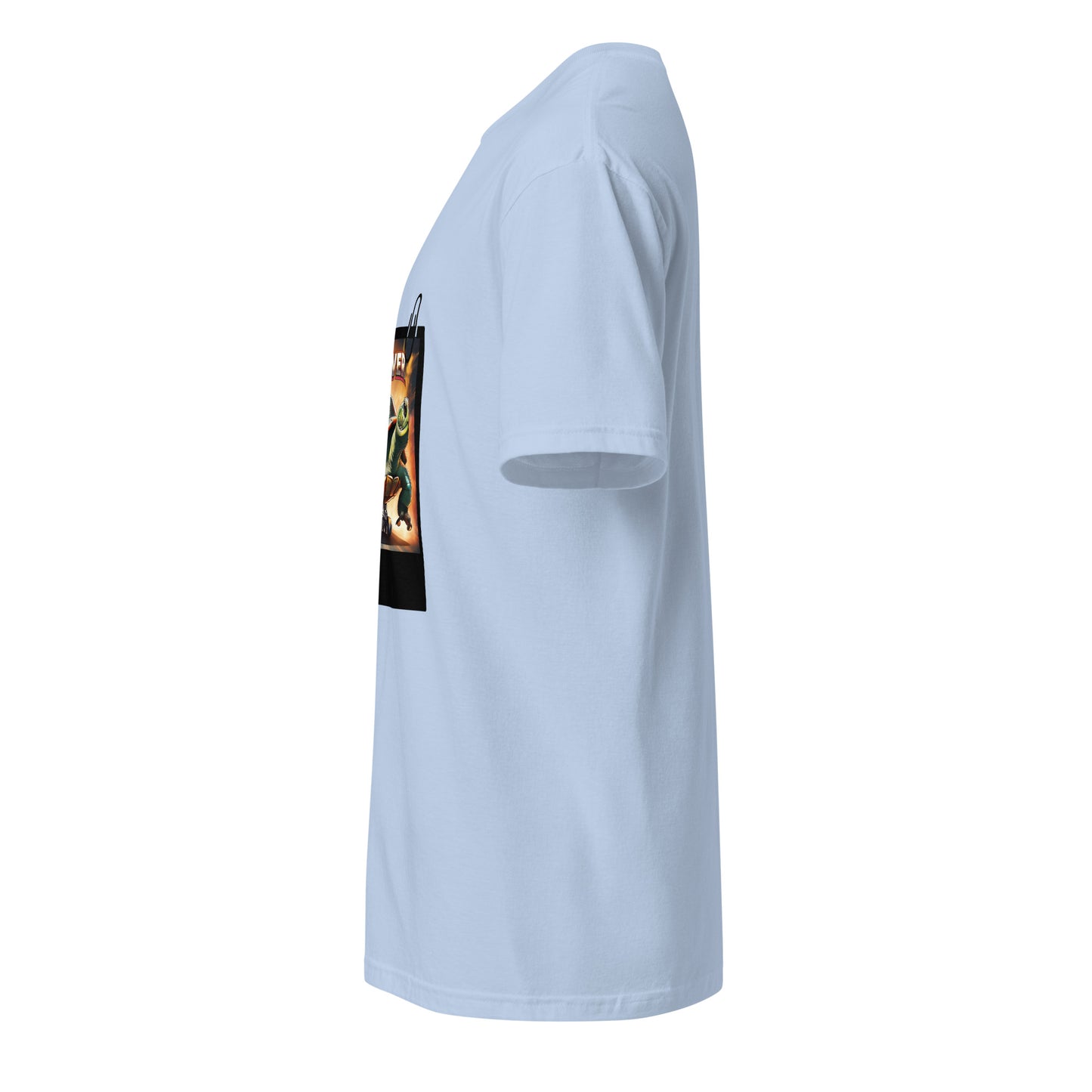 Turtle Power - Speed Meets Style - Short-Sleeve Unisex T-Shirt - Graphic Tee - Light Blue - Left side