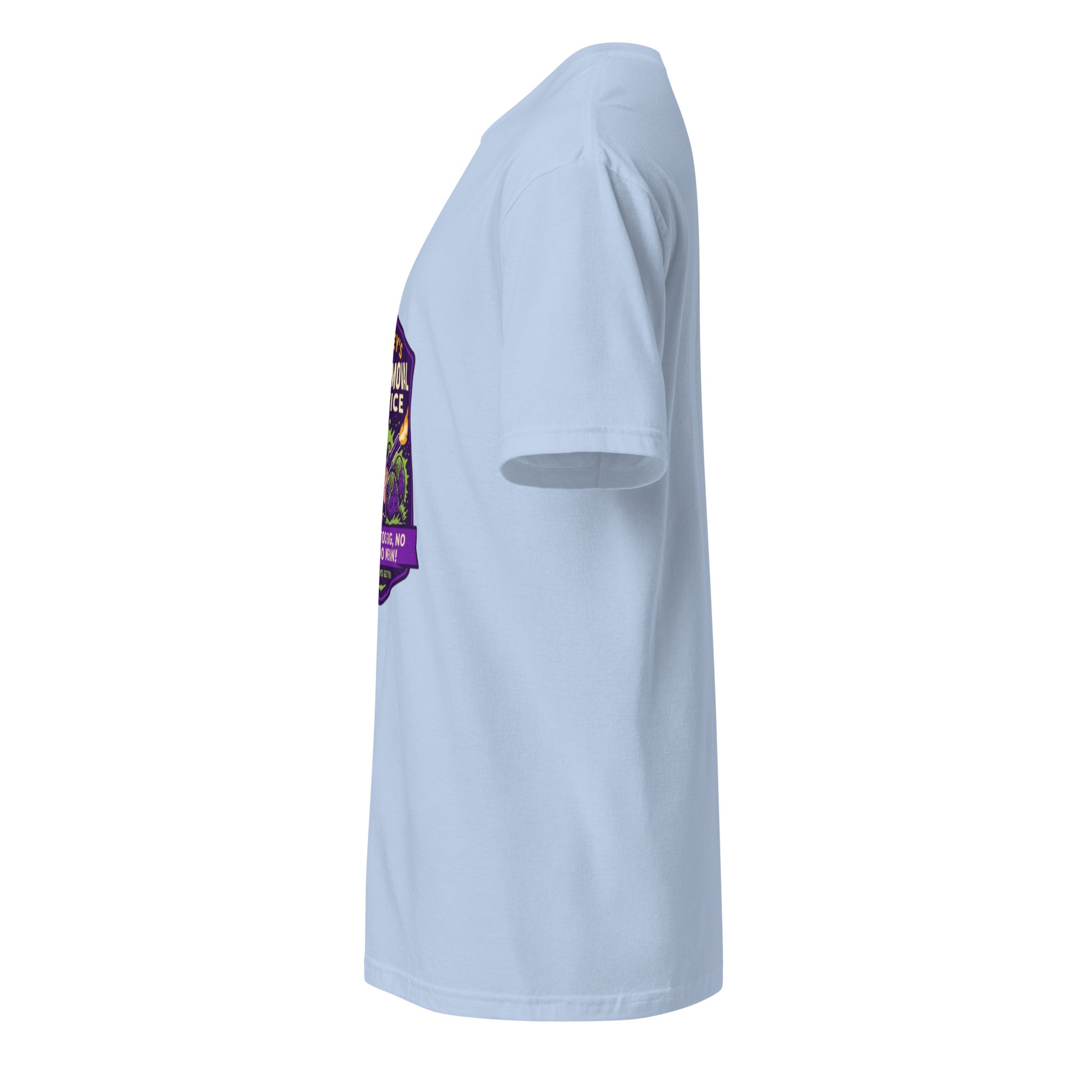 Ripley’s Bug Removal Service – Xenomorph Exterminator - Short-Sleeve Unisex T-Shirt - Graphic Tee - Light Blue - Left side