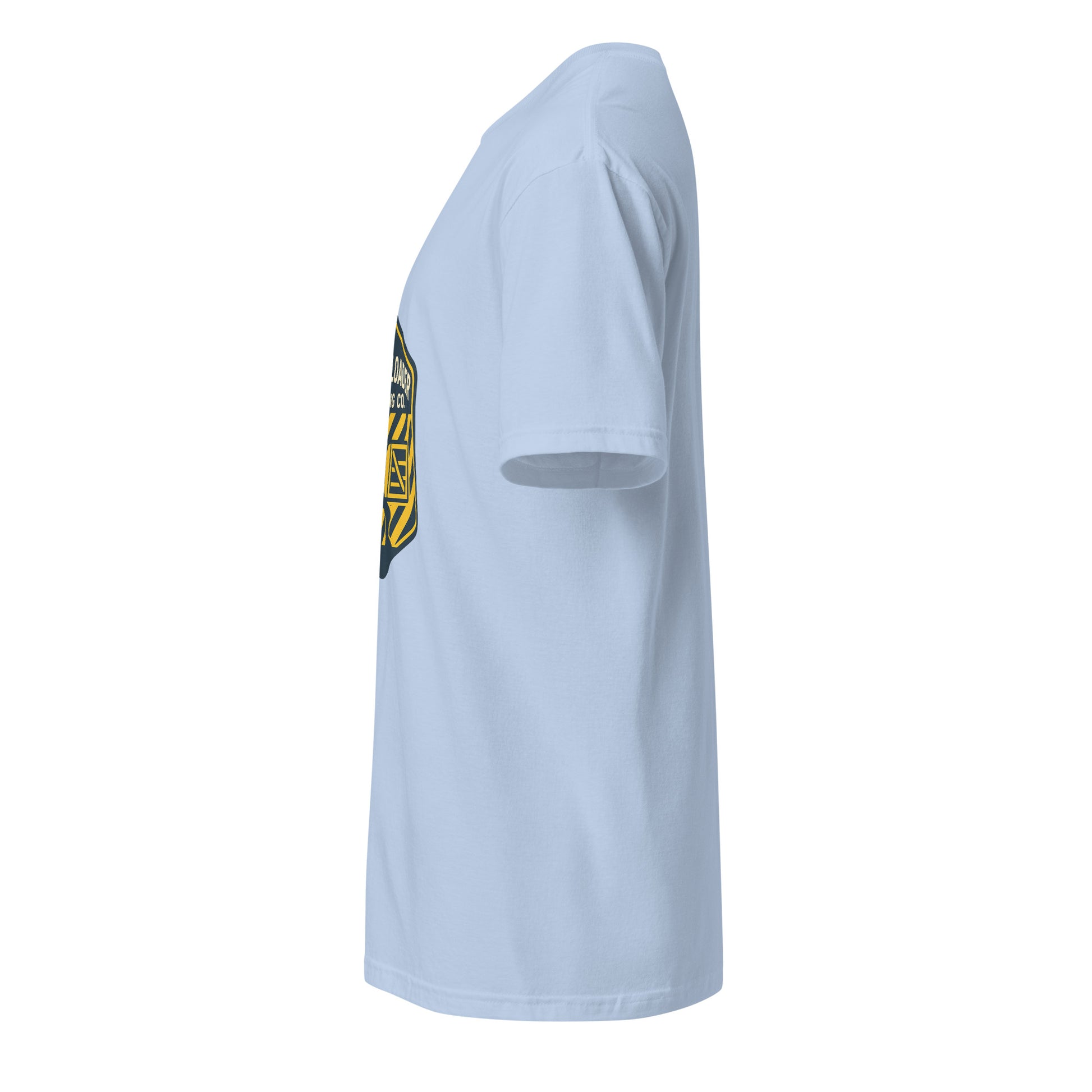 Power Loading.co - Sci-fi Nostalgia - Short-Sleeve Unisex T-Shirt - Graphic Tee - Light Blue - Left side