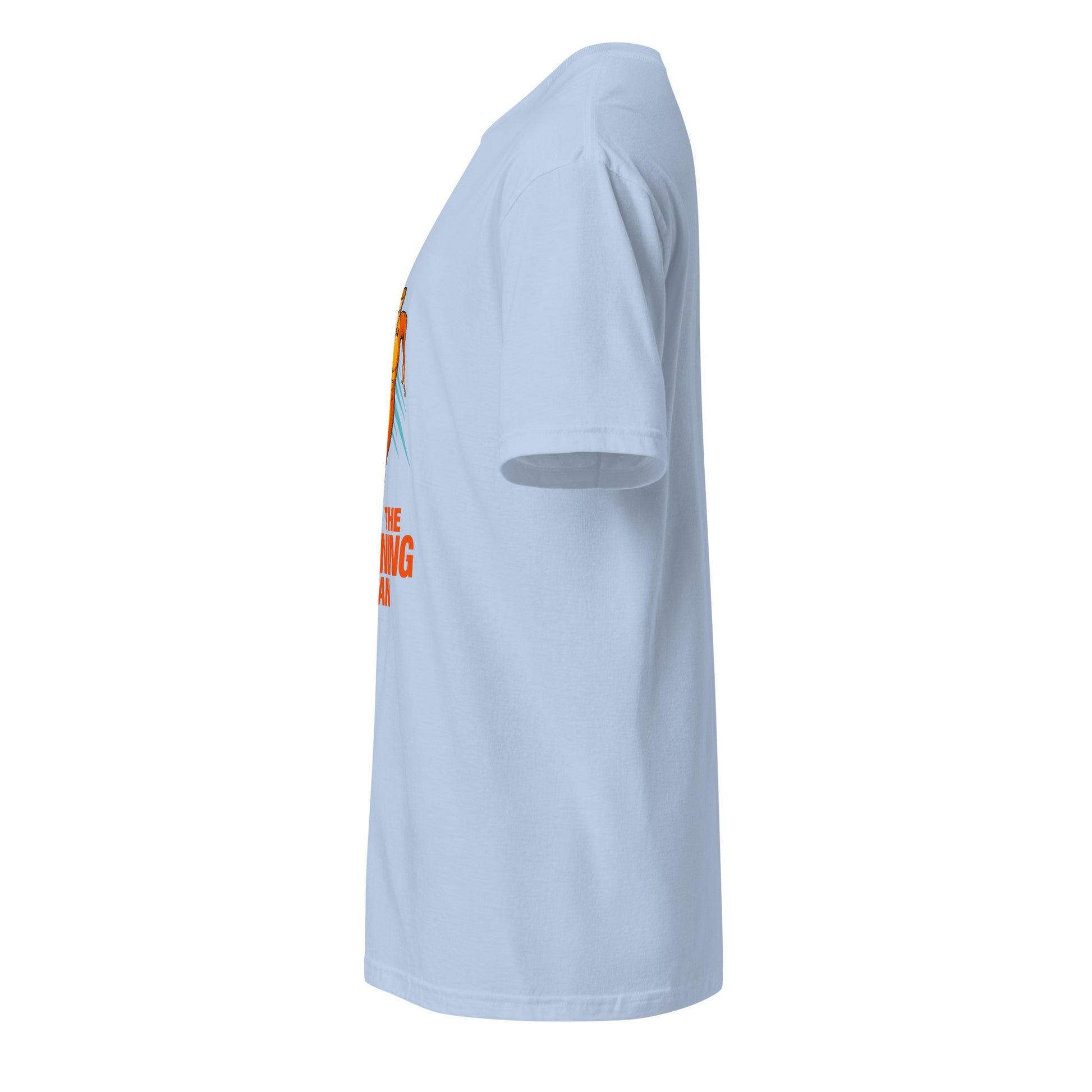 The Running Man – Retro Sci-Fi - Short-Sleeve Unisex T-Shirt - Graphic Tee - Light Blue - Left side