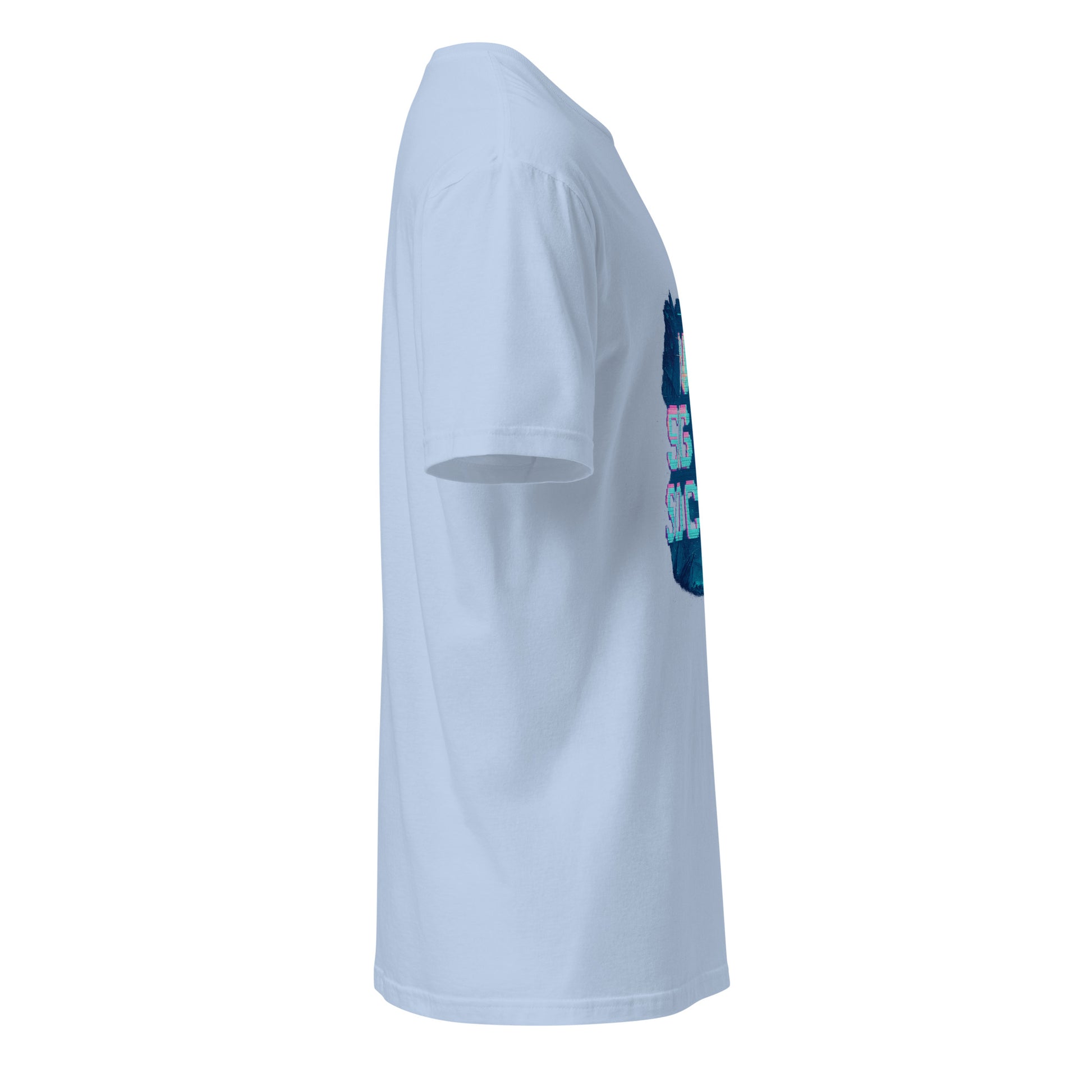 No Signal Society - Digital Detox - Short-Sleeve Unisex T-Shirt - Graphic Tee - Light Blue - Right side