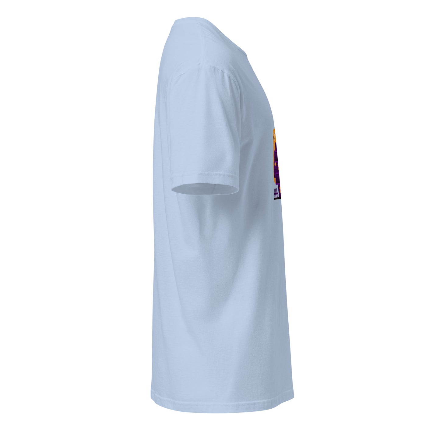 Haunted House - Moonlit Mischief - Short-Sleeve Unisex T-Shirt - Graphic Tee - Light Blue - Right side