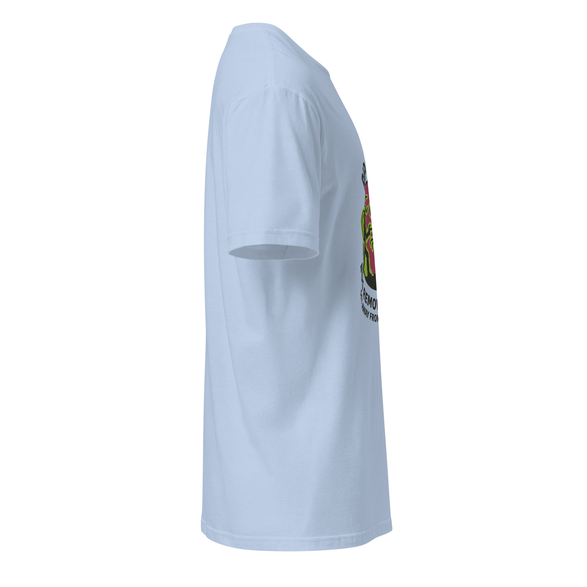 Ripley’s Bug Removal Service – Sci-Fi Parody - Short-Sleeve Unisex T-Shirt - Graphic Tee - Light Blue - Right side
