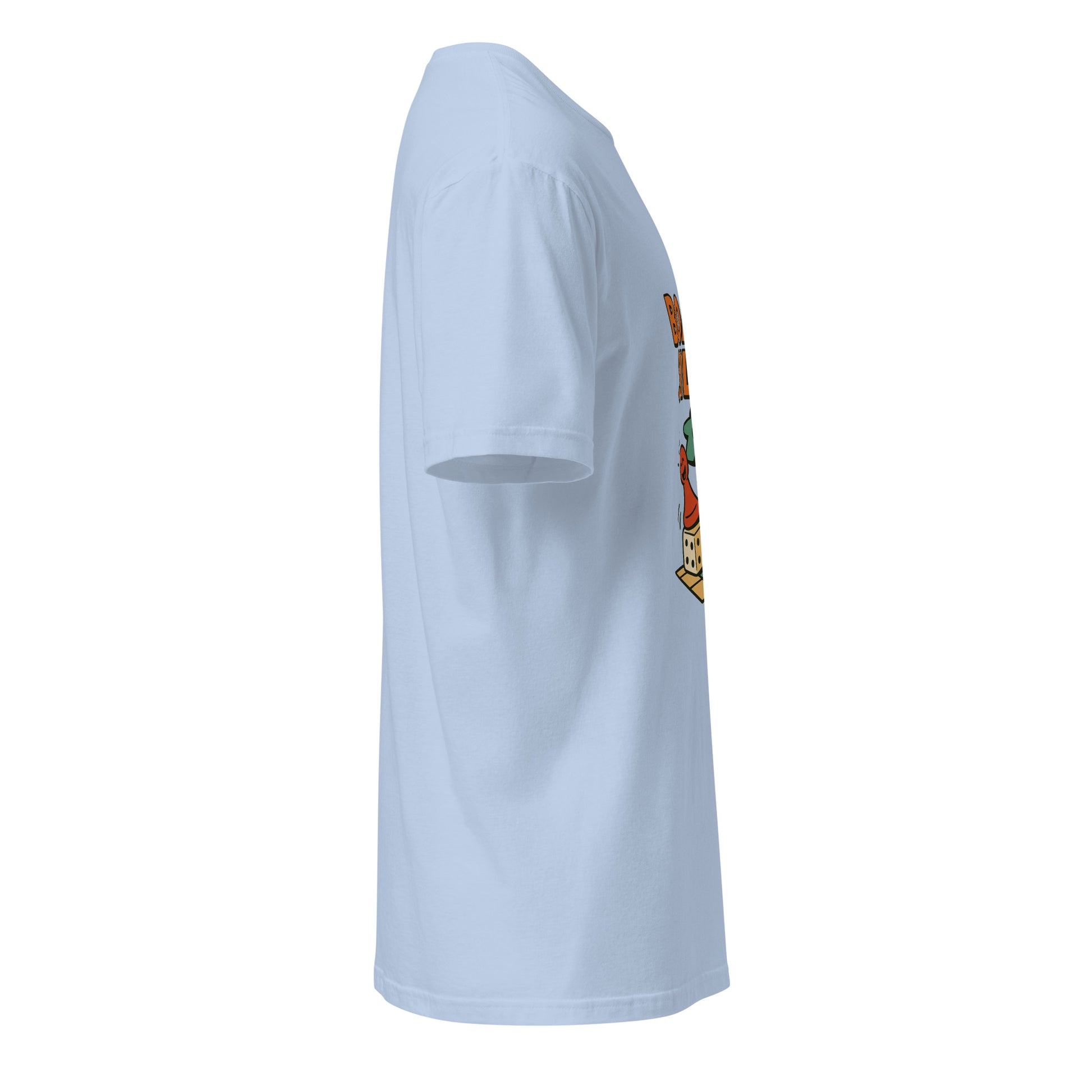 Board Silly – Ultimate Board Game - Short-Sleeve Unisex T-Shirt - Graphic Tee - Light Blue - Right side