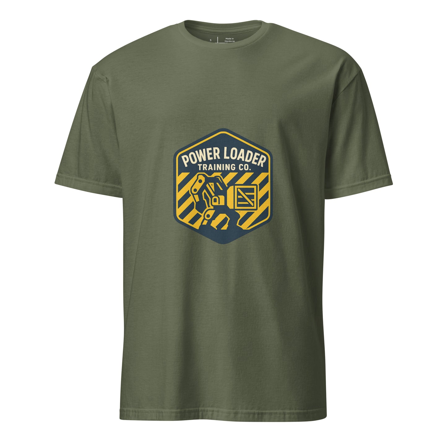 Power Loading.co - Sci-fi Nostalgia - Short-Sleeve Unisex T-Shirt - Graphic Tee - Military Green - Front