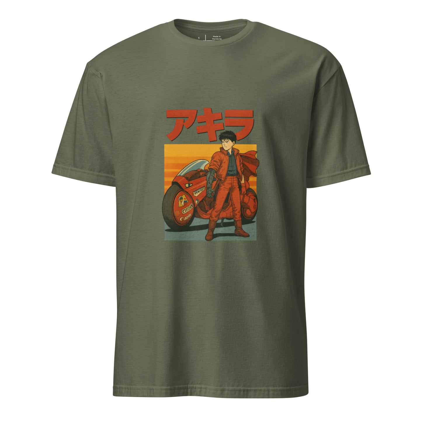 Neo-Tokyo Awaits – Retro Manga - Short-Sleeve Unisex T-Shirt - Graphic Tee - Military Green - Front