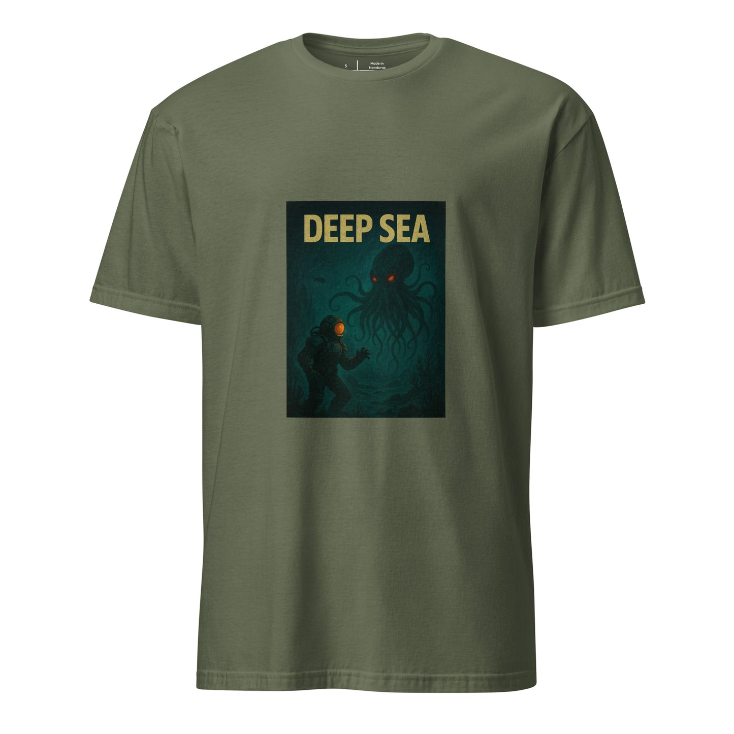Deep Sea - Oceanic Mystery - Short-Sleeve Unisex T-Shirt - Graphic Tee - Military Green - Front