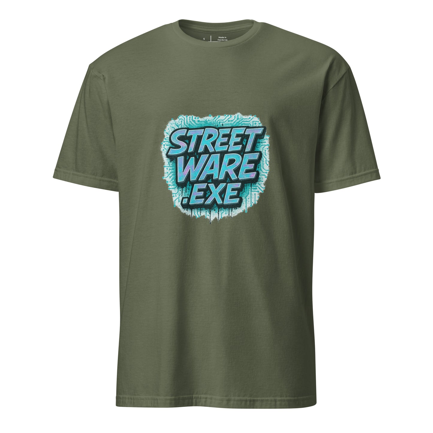 Streetware.exe - Digital Precision - Short-Sleeve Unisex T-Shirt - Graphic Tee - Military Green - Front