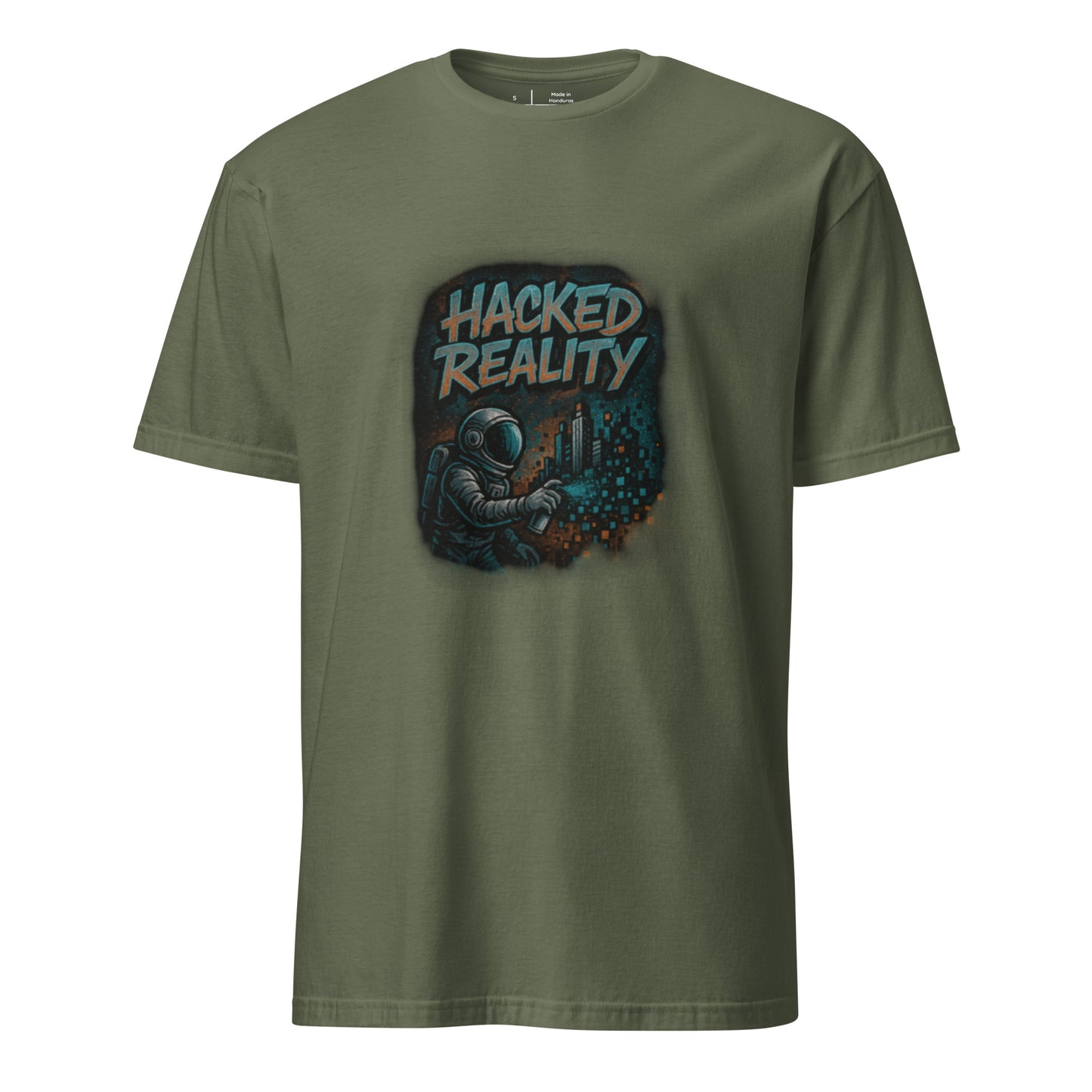 Hacked Reality - Creative Resistance - Short-Sleeve Unisex T-Shirt - Graphic Tee - Military Green - Front