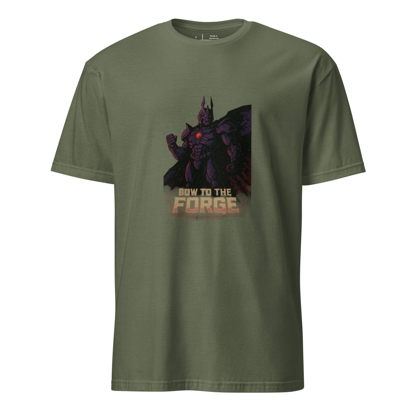 Titanforge Overlord – Techno-Emperor of the Void - Short-Sleeve Unisex T-Shirt - Graphic Tee - Military Green - Front