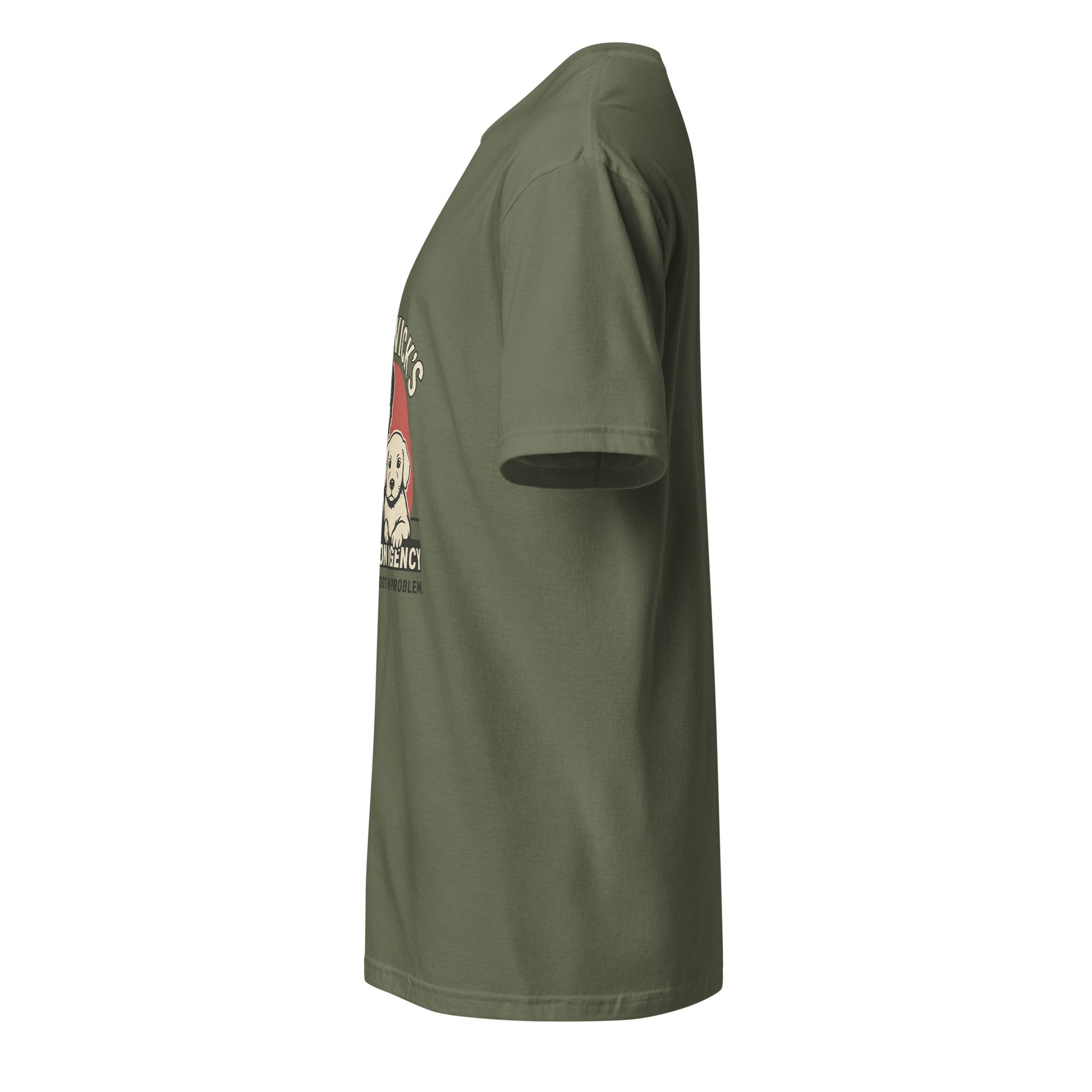 John Wick – Puppy Protection Agency - Film Fan - Short-Sleeve Unisex T-Shirt - Graphic Tee - Military Green - Left side
