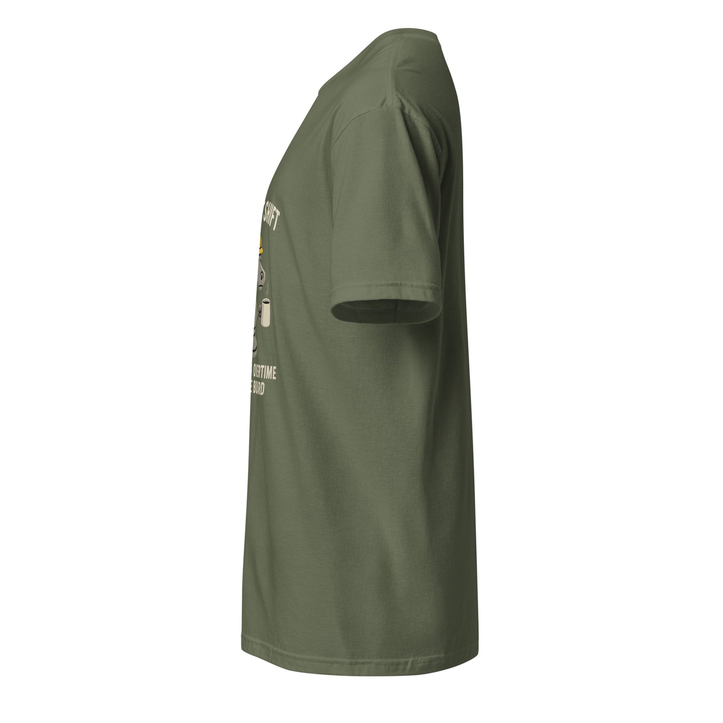 Knight Shift – Bold Chess Humour - Short-Sleeve Unisex T-Shirt - Graphic Tee - Military Green - Left side