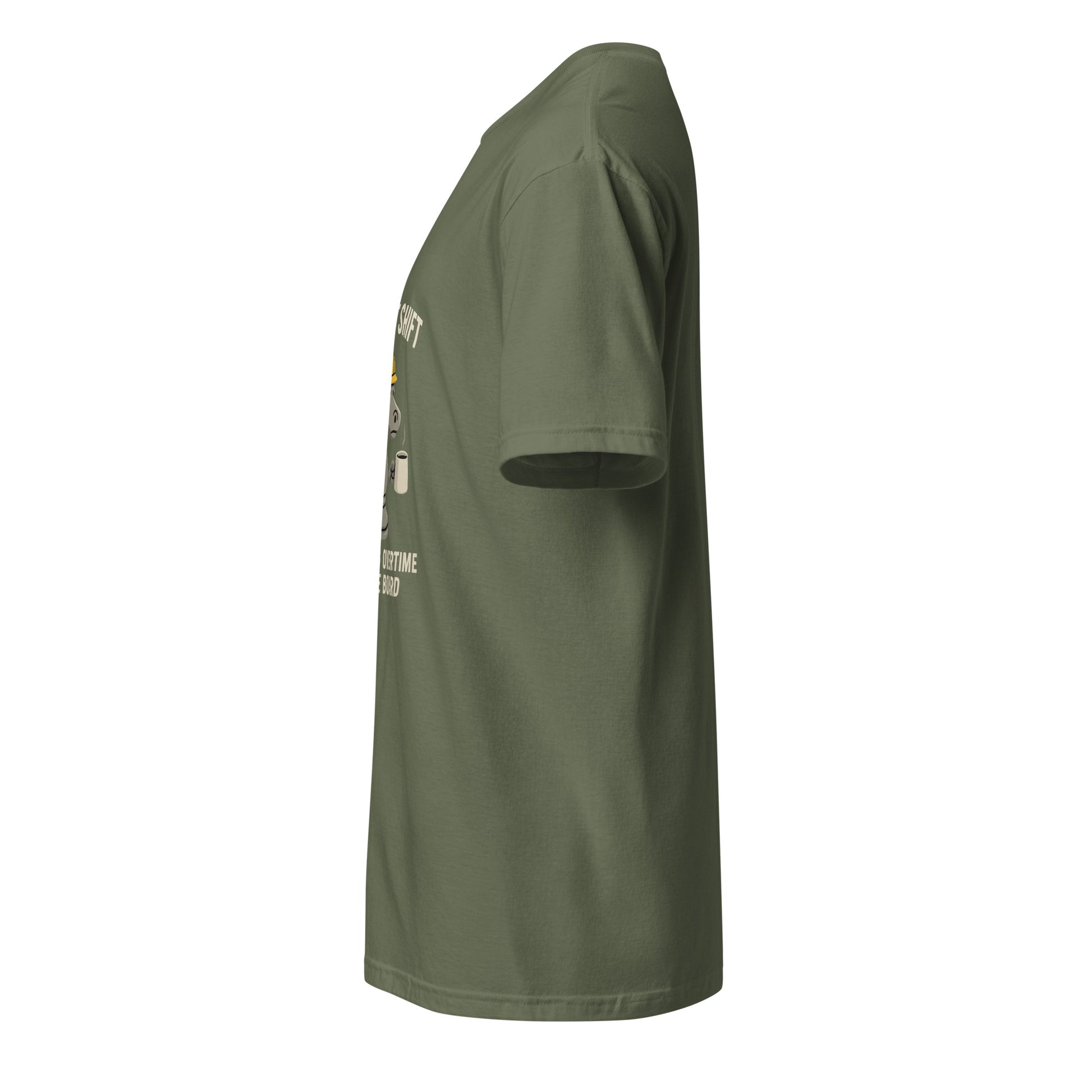 Knight Shift – Bold Chess Humour - Short-Sleeve Unisex T-Shirt - Graphic Tee - Military Green - Left side