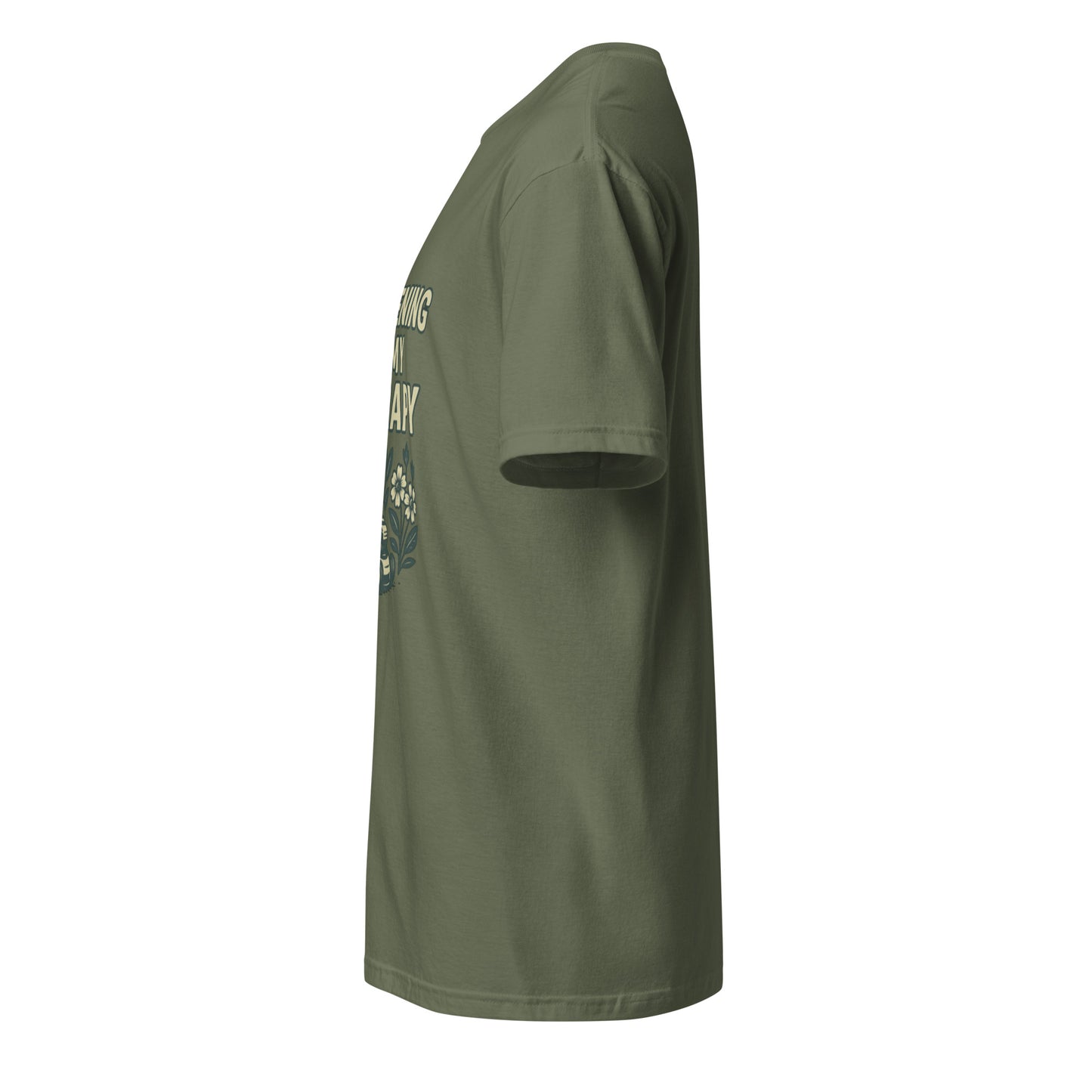 Gardening Is My Therapy - Relax & Replant - Short-Sleeve Unisex T-Shirt - Graphic Tee - Military Green - Left side