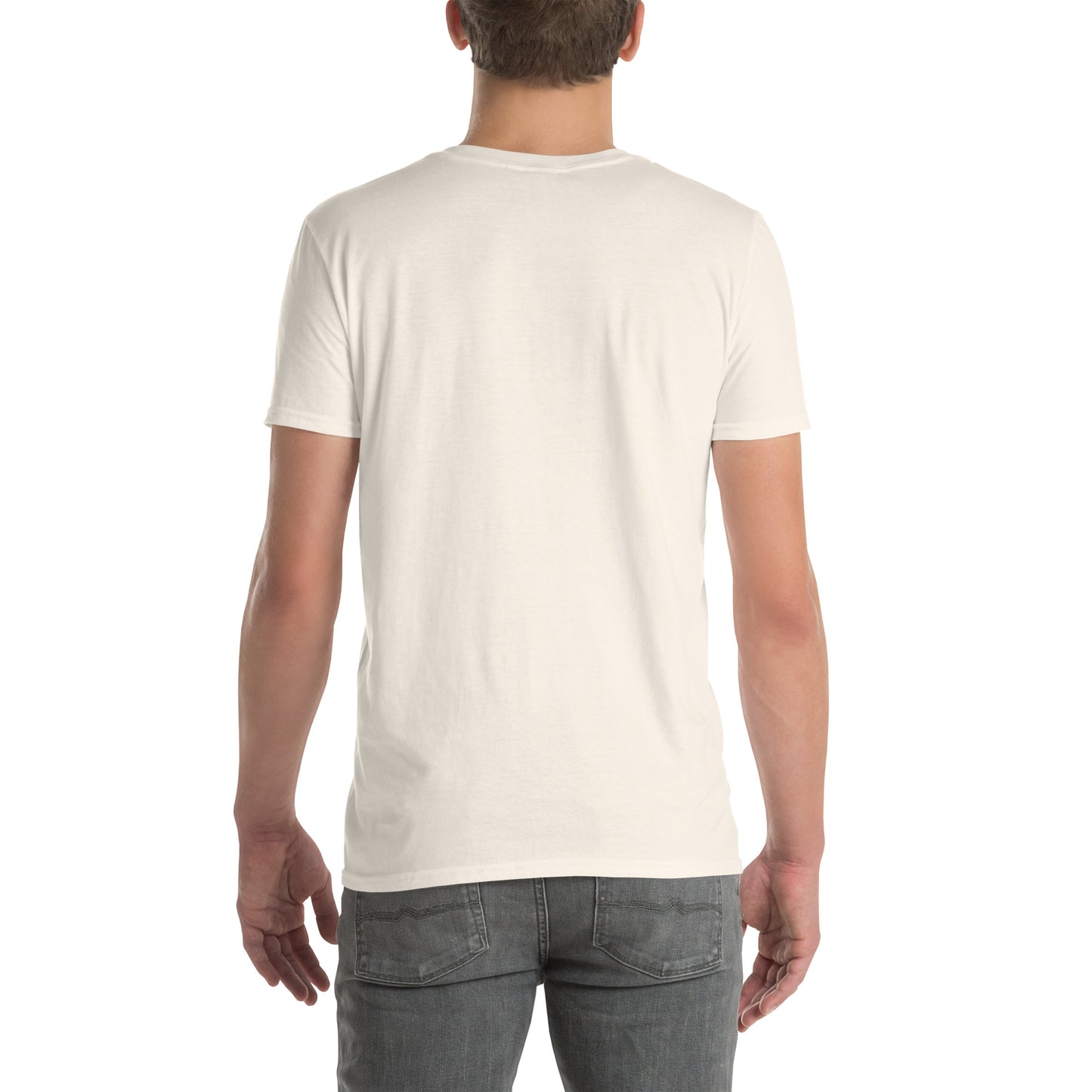 Never Trust An Atom - Science Joke - Short-Sleeve Unisex T-Shirt - Graphic Tee - Natural - Back