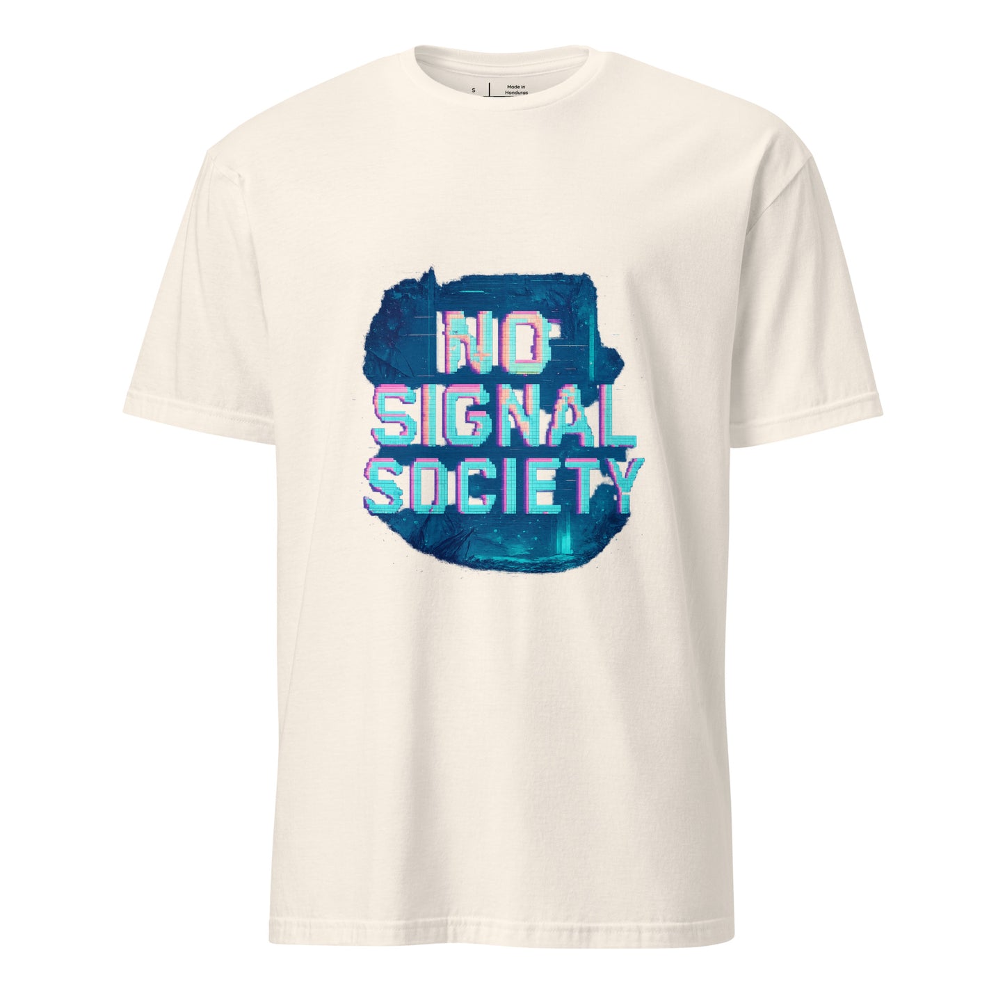 No Signal Society - Digital Detox - Short-Sleeve Unisex T-Shirt - Graphic Tee - Natural - Front