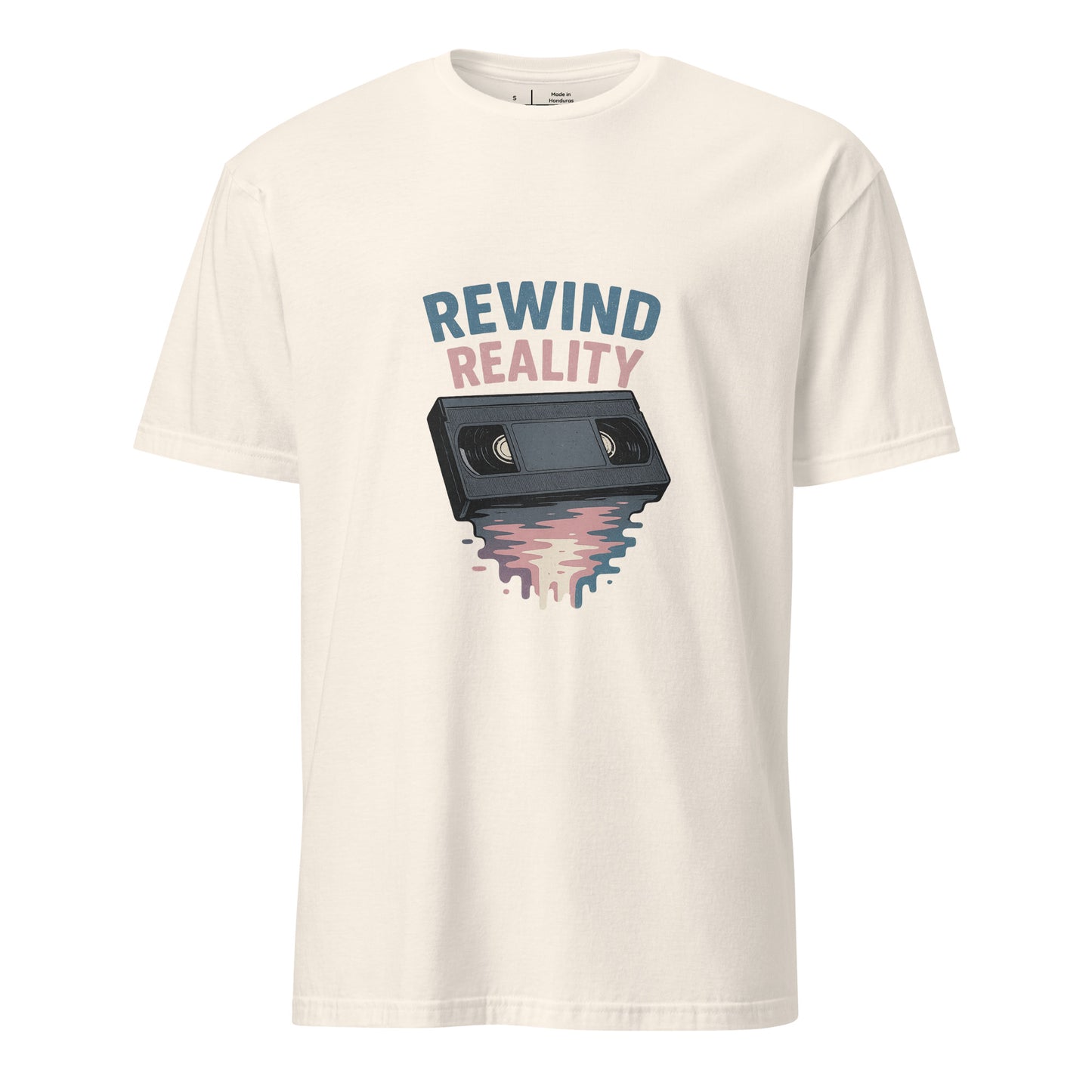 Rewind Reality - Retro Escape - Short-Sleeve T-Shirt - Graphic Tee - Natural - Front