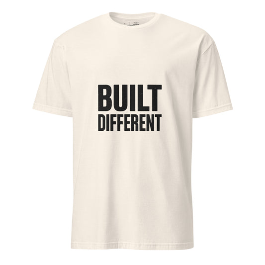 Built Different - Standout Statement - Short-Sleeve T-Shirt - Graphic Tee - Natural - Front