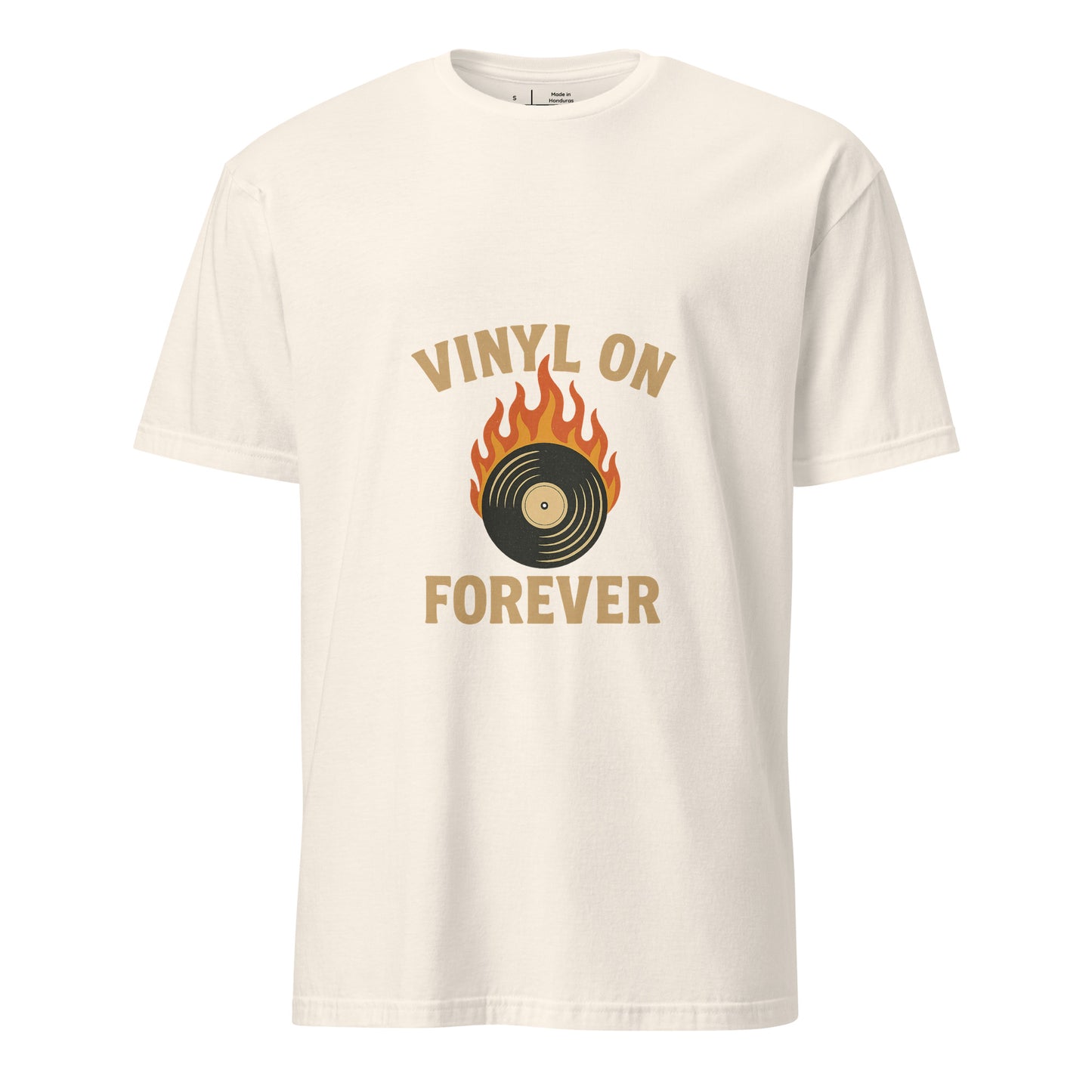 Vinyl On Forever - Timeless Sound - Short-Sleeve Unisex T-Shirt - Graphic Tee - Natural - Front