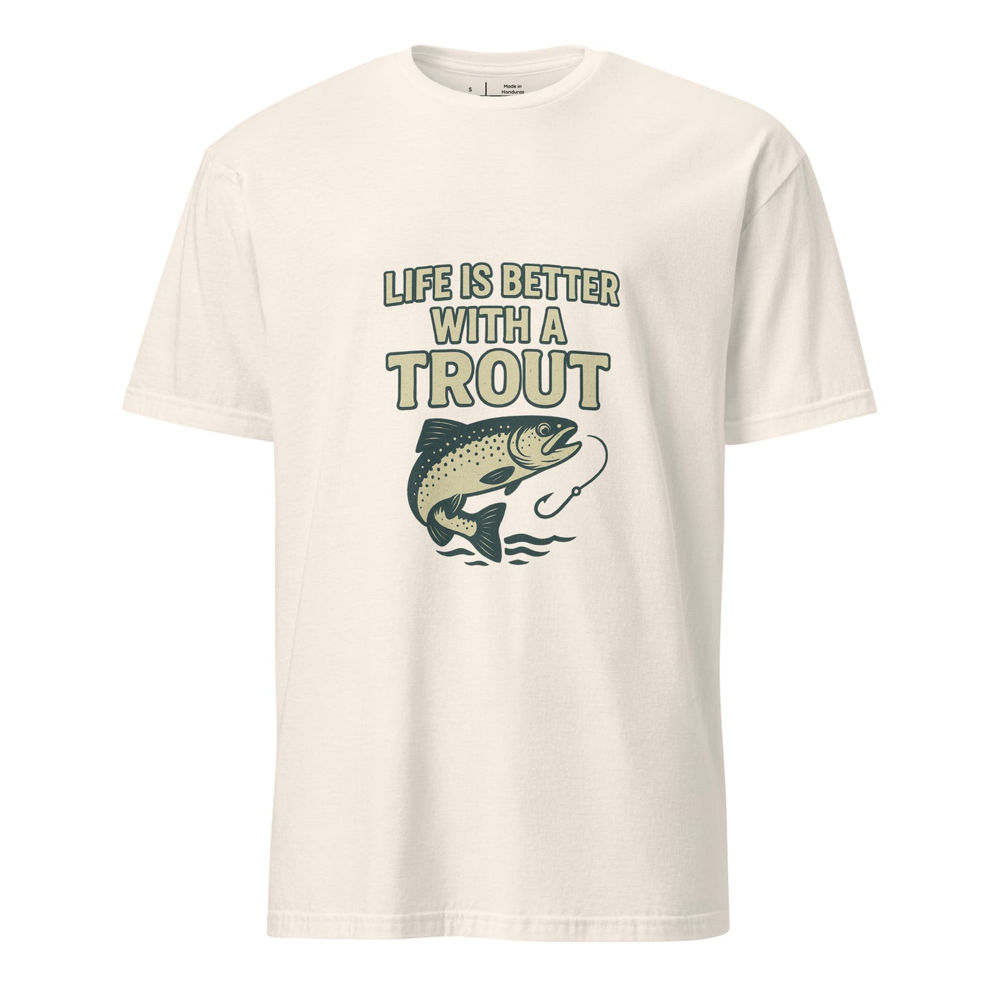 Life Is Better - Fishing Lover's - Short-Sleeve Unisex T-Shirt - Graphic Tee - Natural - Front