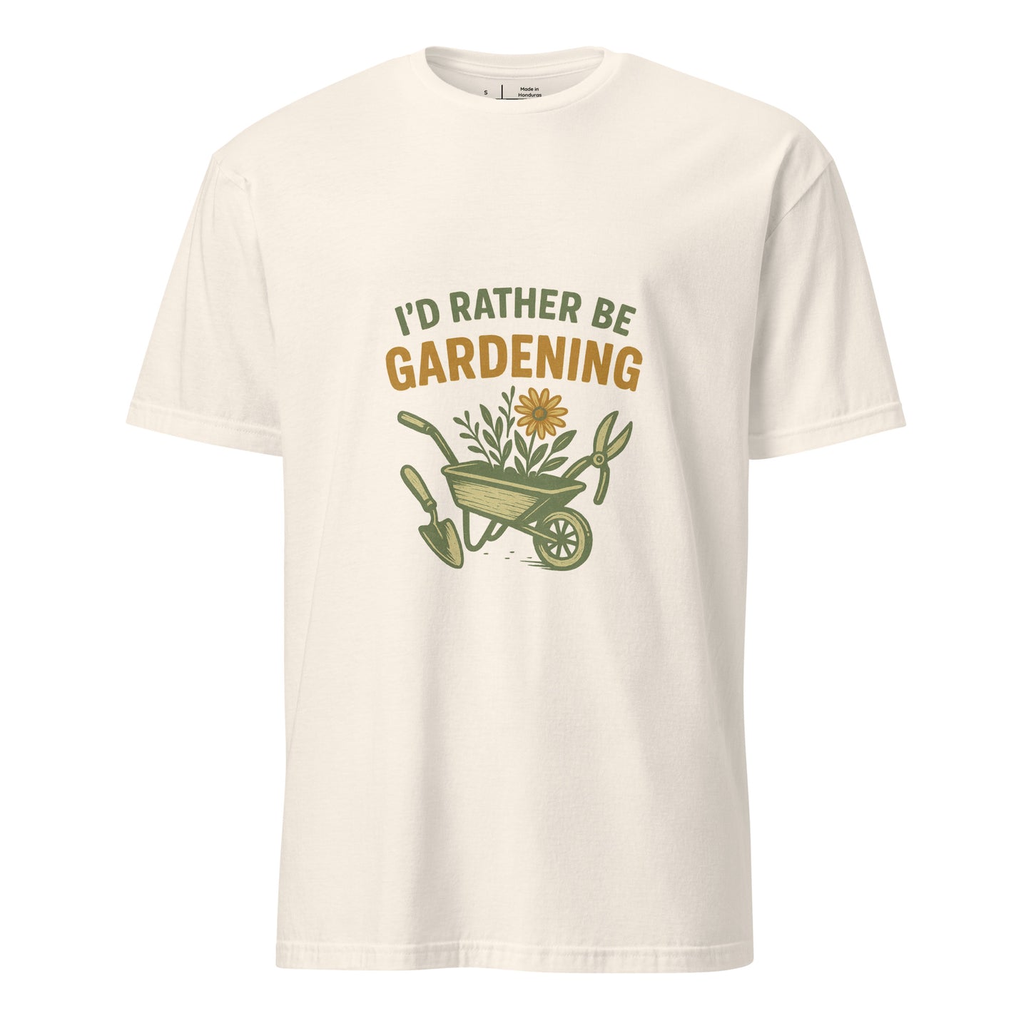 Rather Be Gardening - Plant Enthusiasts - Short-Sleeve Unisex T-Shirt - Graphic Tee - Natural - Front