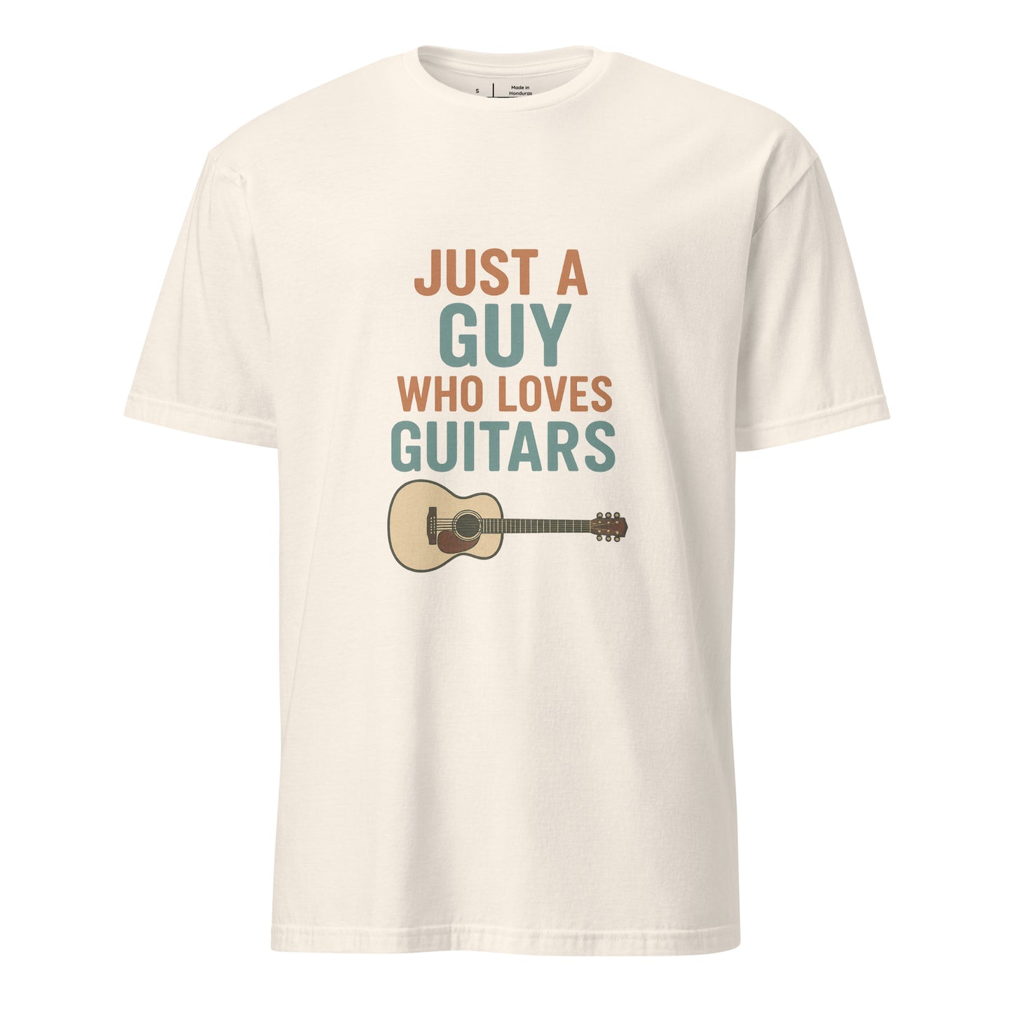 Loves Guitars - Guitarist - Short-Sleeve Unisex T-Shirt - Graphic Tee - Natural - Front