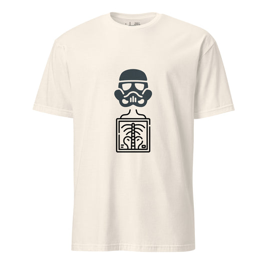 Trooper X - Behind The Armor - Short-Sleeve Unisex T-Shirt - Graphic Tee - Natural - Front