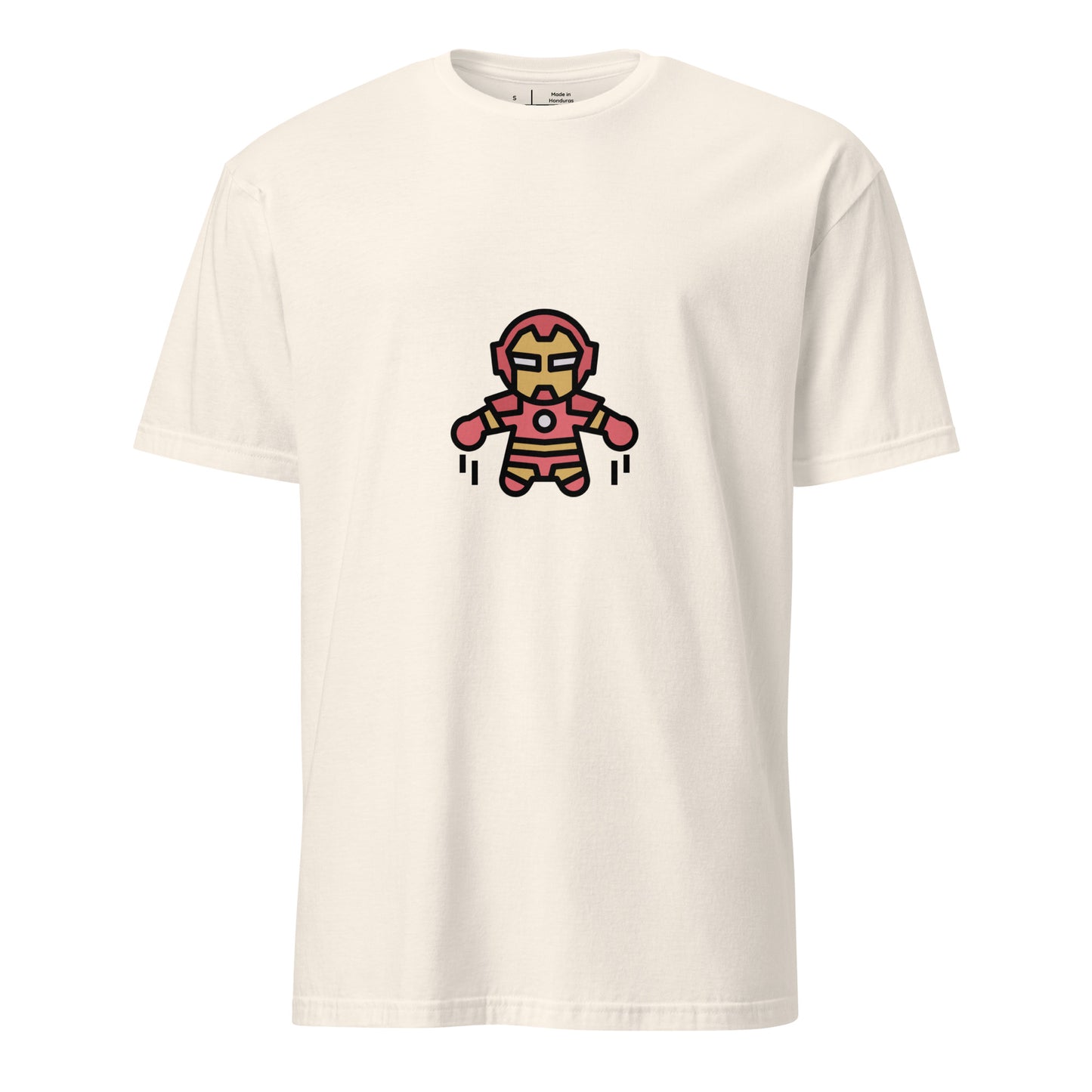 The Man - Armoured & Awesome - Short Sleeve Unisex T-Shirt - Graphic Tee - Natural - Front