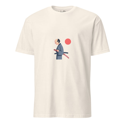 Samurai - Honour In Silence - Short-Sleeve Unisex T-Shirt - Graphic Tee - Natural - Front 