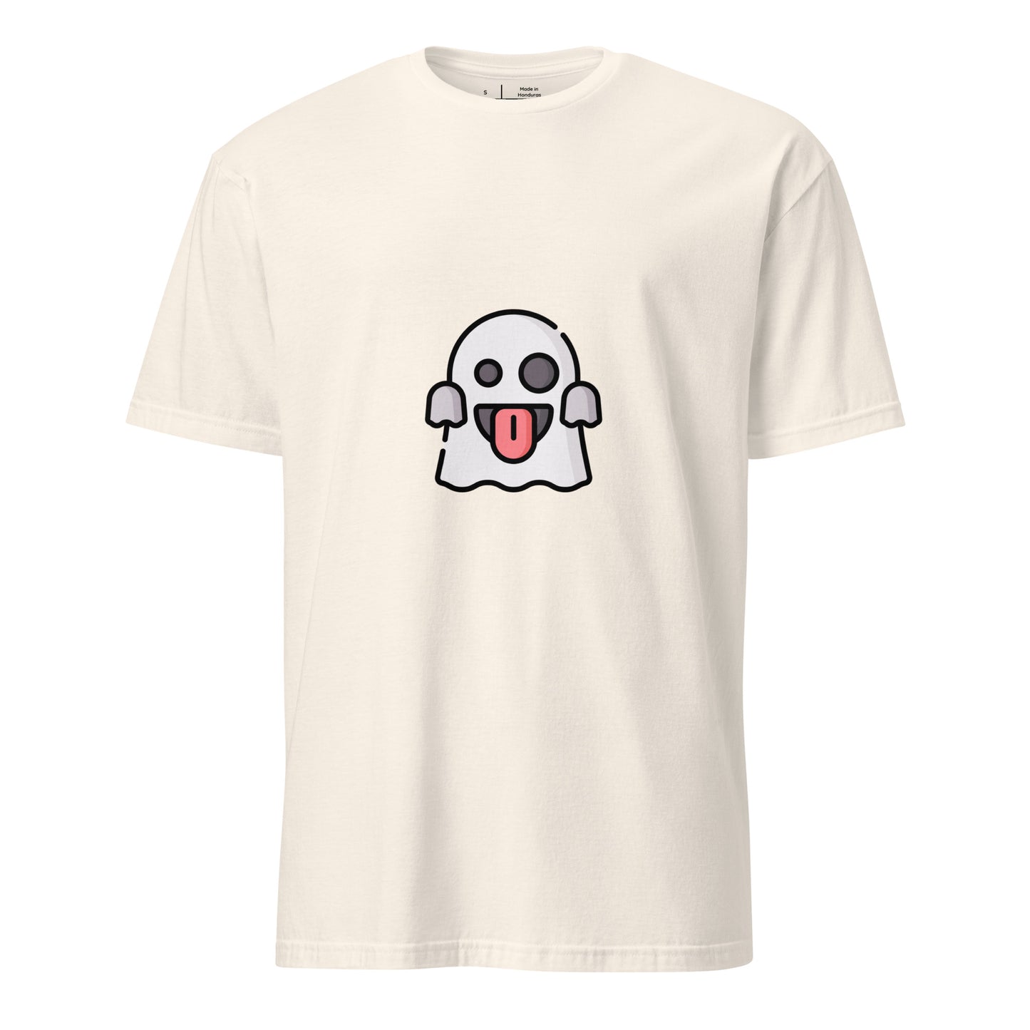 Spooky - Cheeky Ghost Vibes - Short-Sleeve Unisex T-Shirt - Graphic Tee - Natural - Front