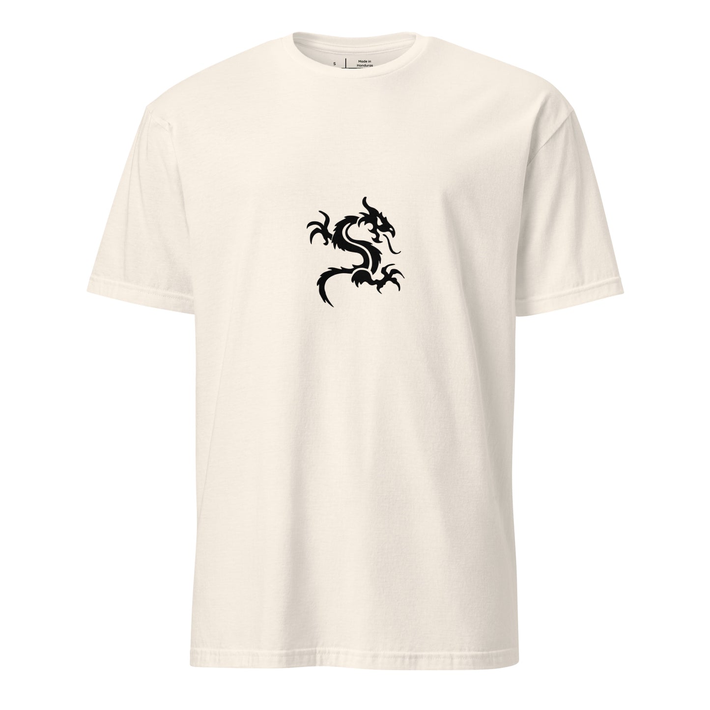 Dragon - Minimalist Tattoo Style - Short-Sleeve Unisex T-Shirt - Graphic Tee - Natural - Front