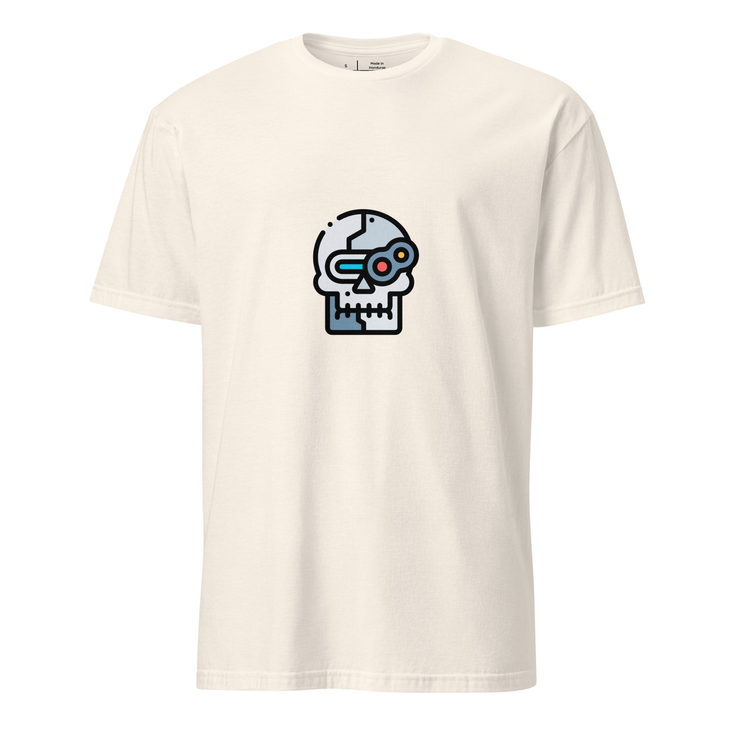Cyber Robot - Futuristic Cyber Head - Short-Sleeve Unisex T-Shirt - Graphic Tee - Natural - Front