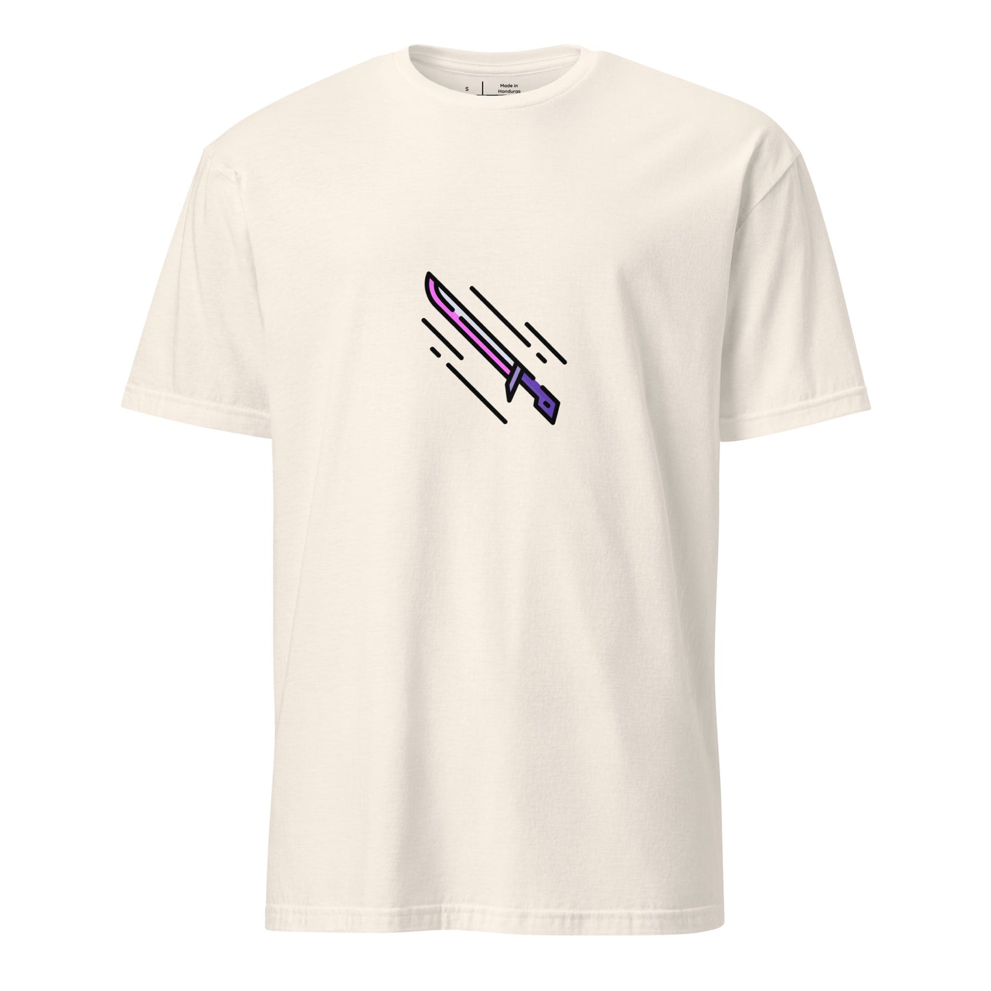 Cyber Sword – Blade Of The Neon Future - Short-Sleeve Unisex T-Shirt - Graphic Tee - Natural - Front