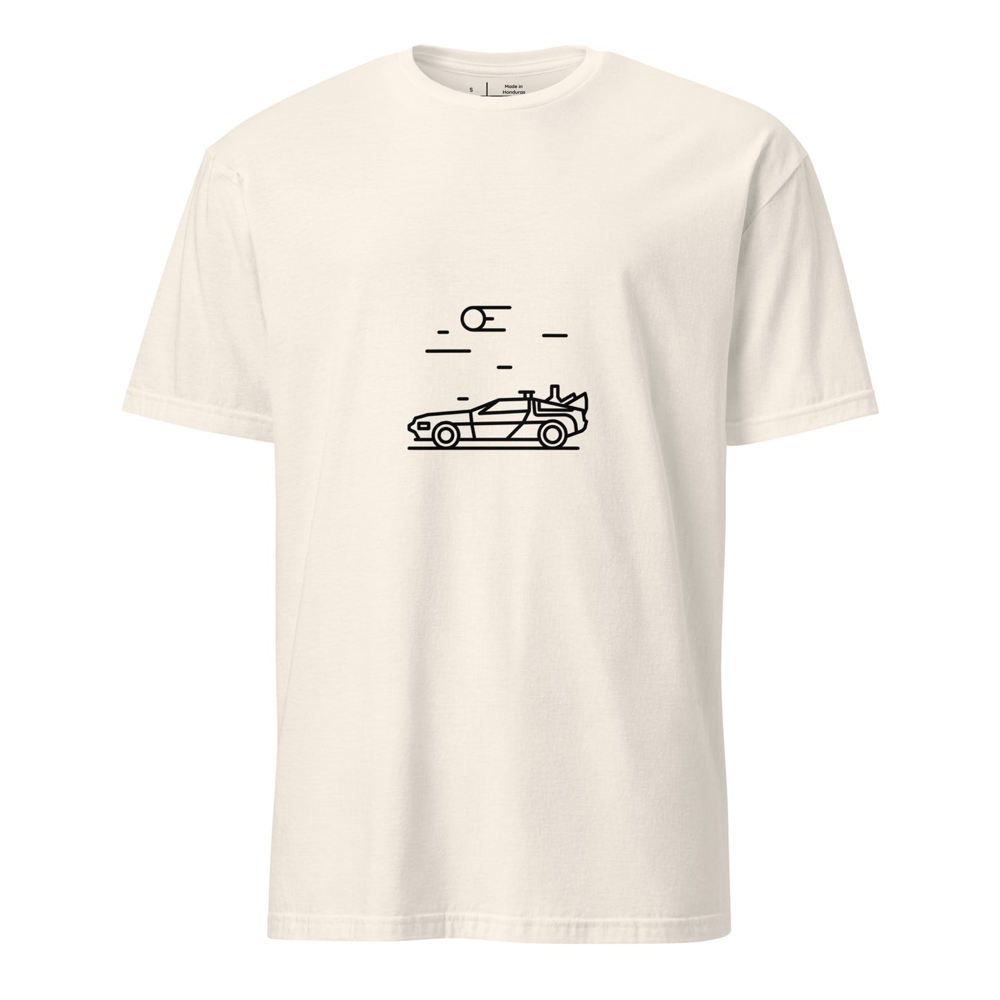 "88 MPH" – Retro Time Machine Car - Short-Sleeve Unisex T-Shirt - Graphic Tee - Natural - Front
