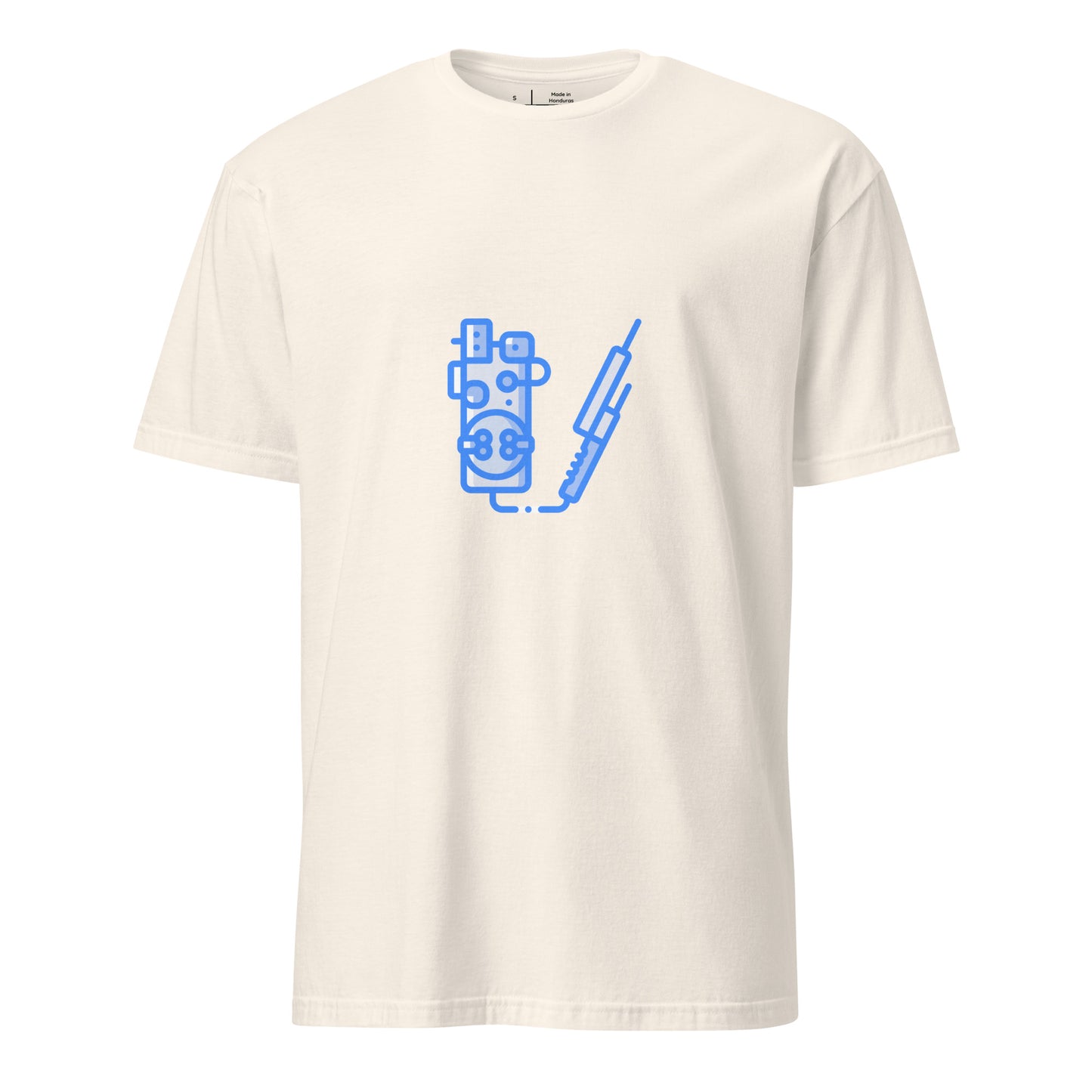 Proton Unit - Futuristic Gadget - Neon Blue - Short-Sleeve Unisex T-Shirt - Graphic Tee - Natural - Front