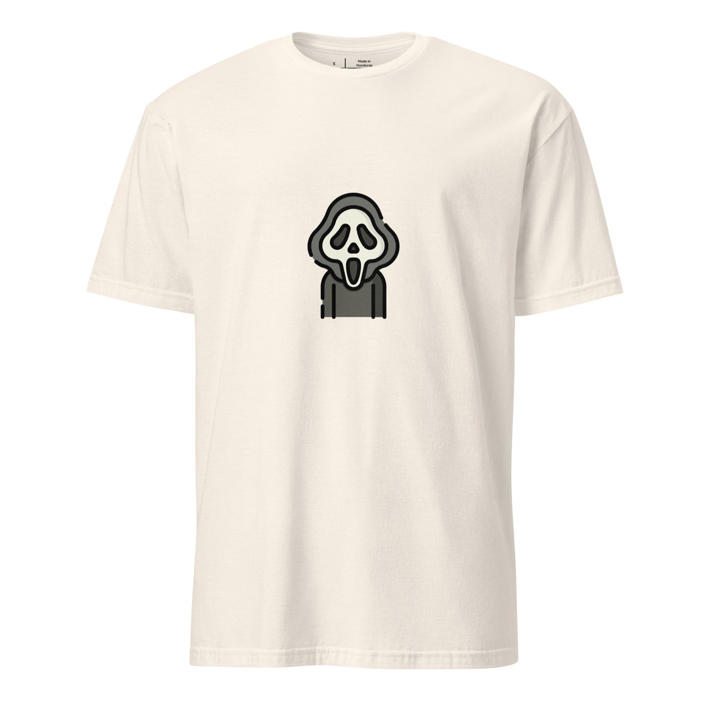 Ghost Hood - Cartoon Scream Style - Short-Sleeve Unisex T-Shirt - Graphic Tee - Natural - Front
